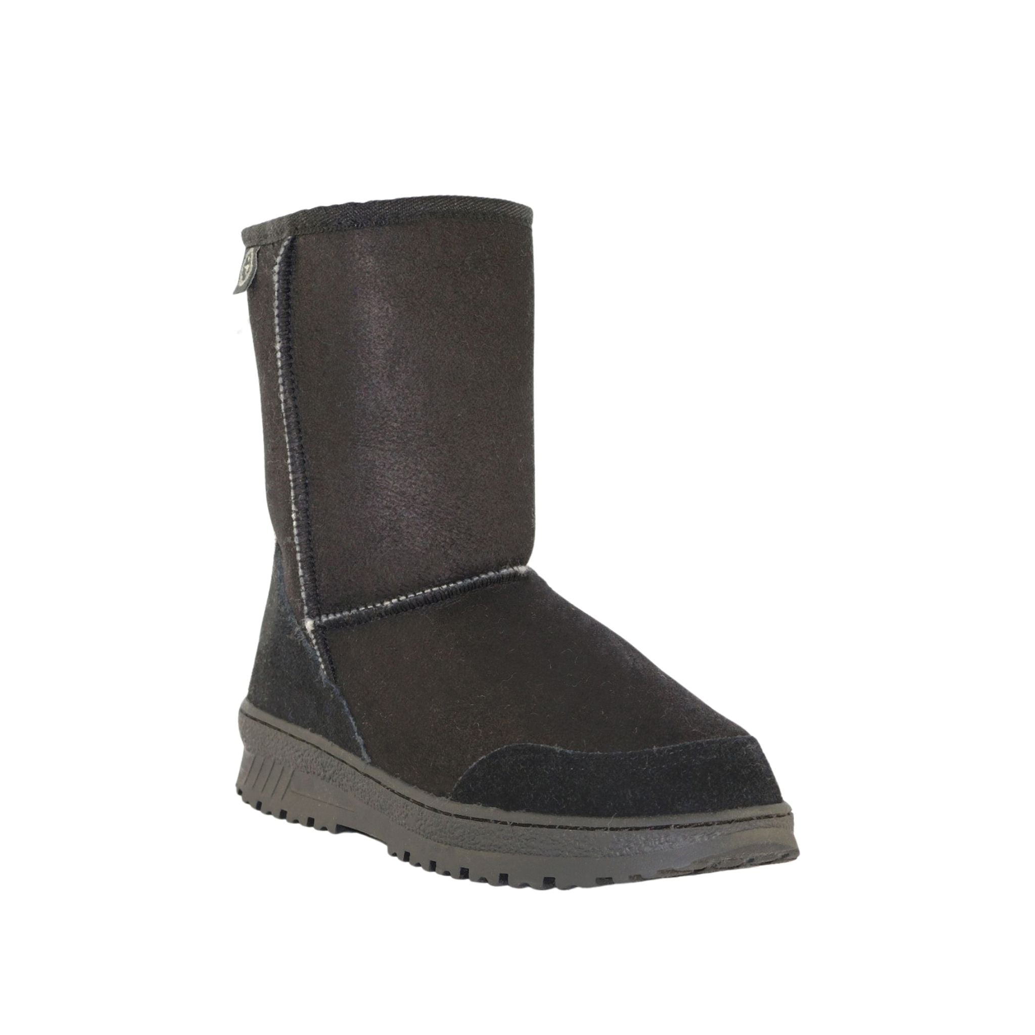 Sheepskins Downunder Luxury Bondi Short Black Front 120 Mens Australian Made Sheepskin UGG Boot