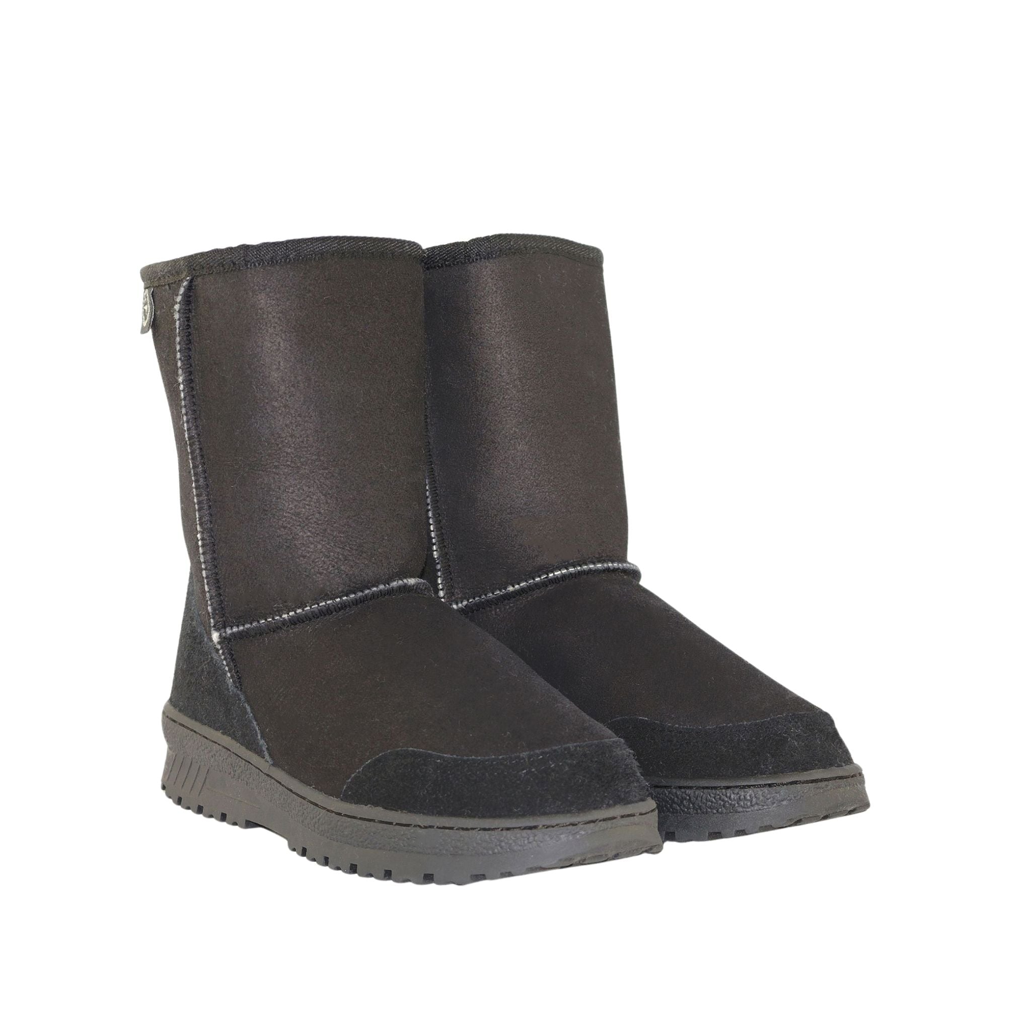 Sheepskins Downunder Luxury Bondi Short Black Pairs Front Womens Australian Made Sheepskin UGG Boot