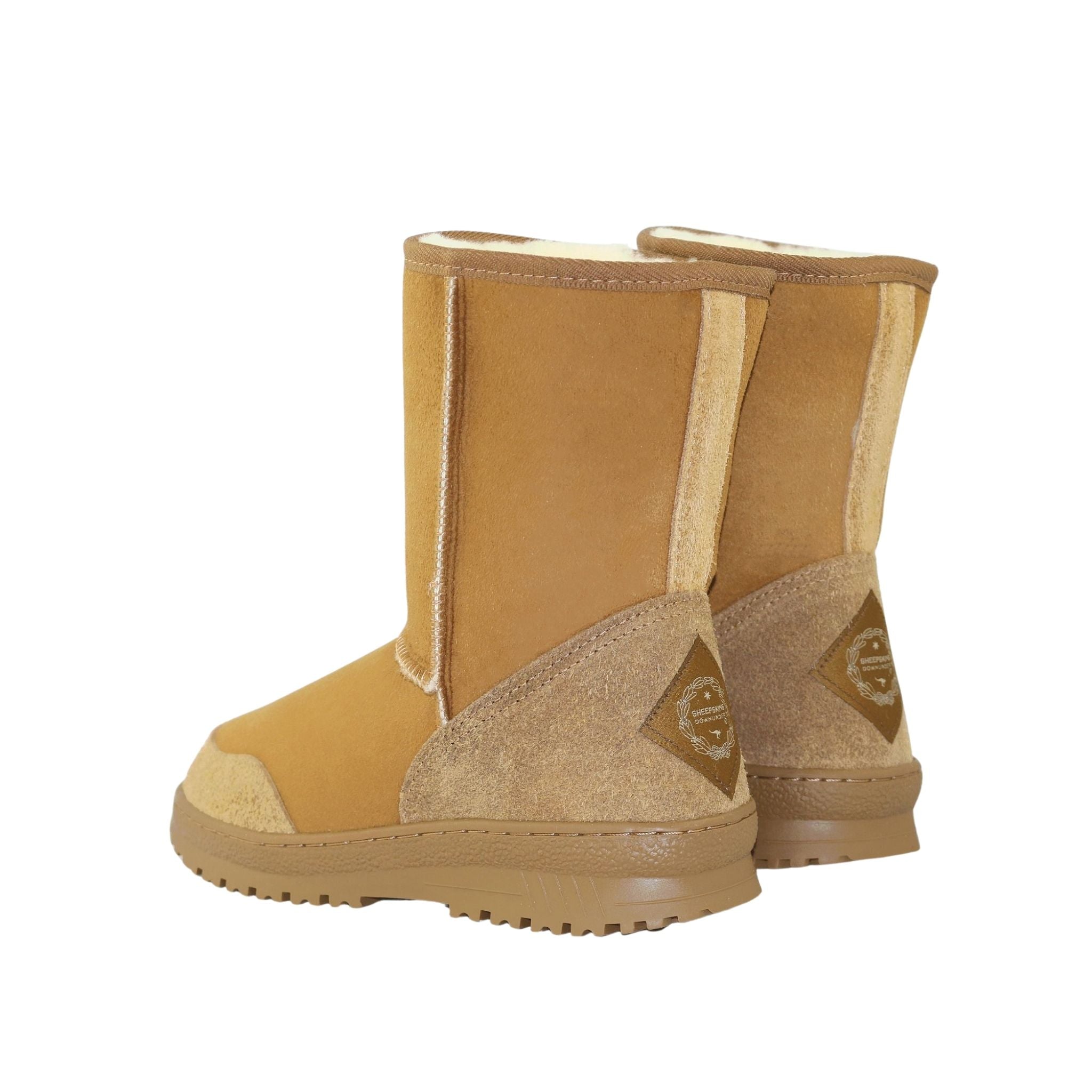 Sheepskins Downunder Luxury Bondi Short Chestnut Pairs Back Mens Australian Made Sheepskin UGG Boot