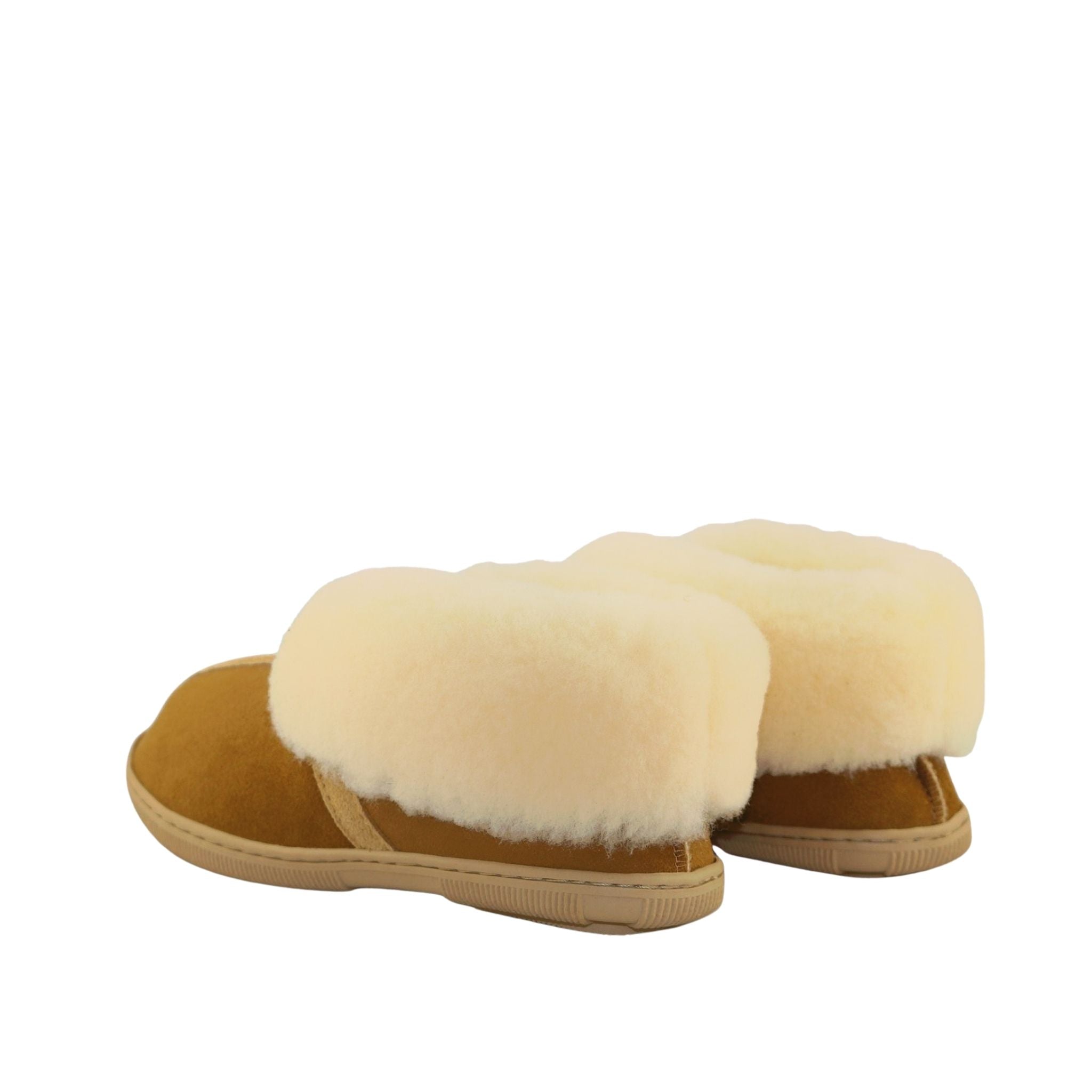 Sheepskins Downunder Luxury Queen Chestnut Pairs Back Womens Australian Made Sheepskin UGG Slipper