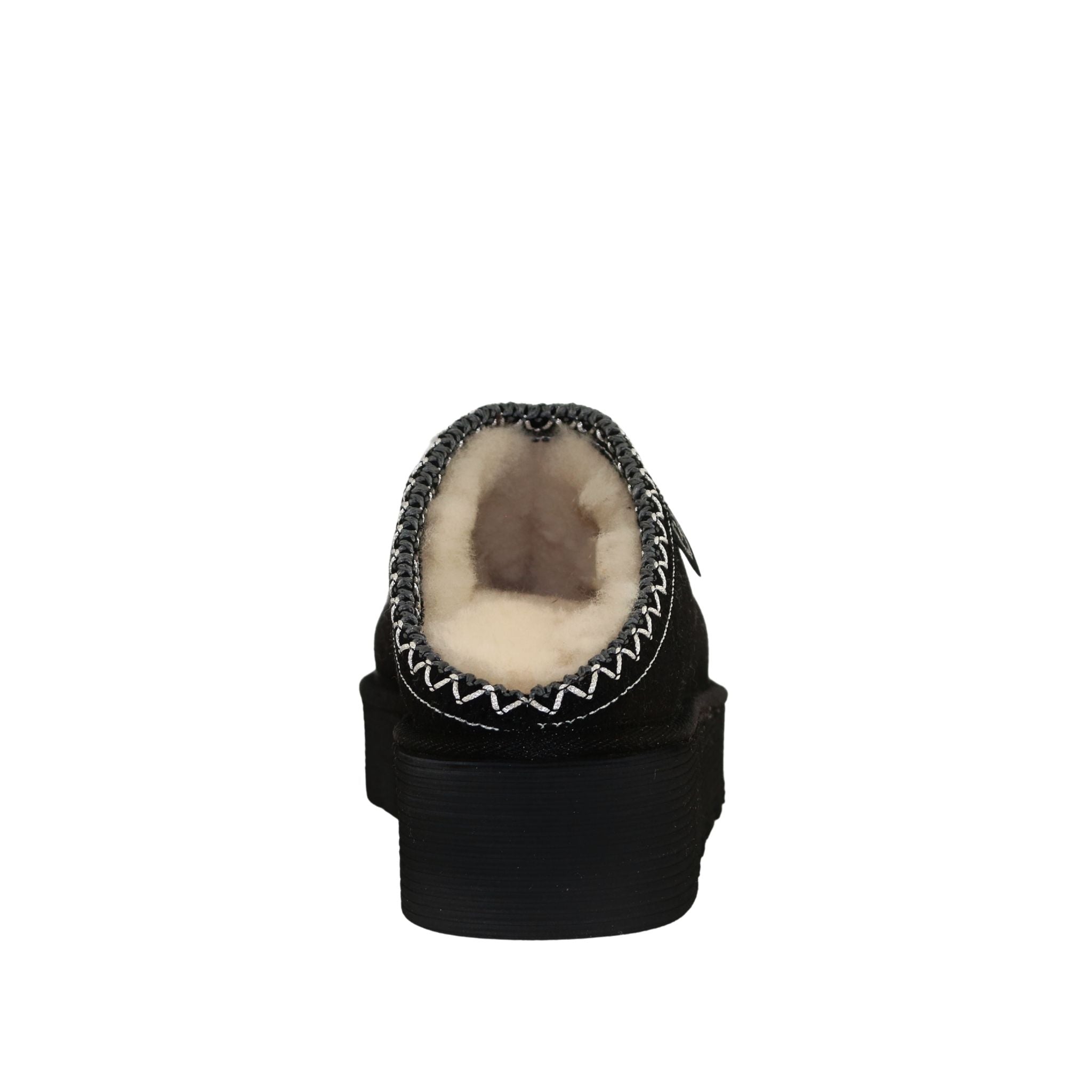 Sheepskins Downunder Platform Bobi Tazz Black Black Back Womens Australian Made Sheepskin UGG Slipper