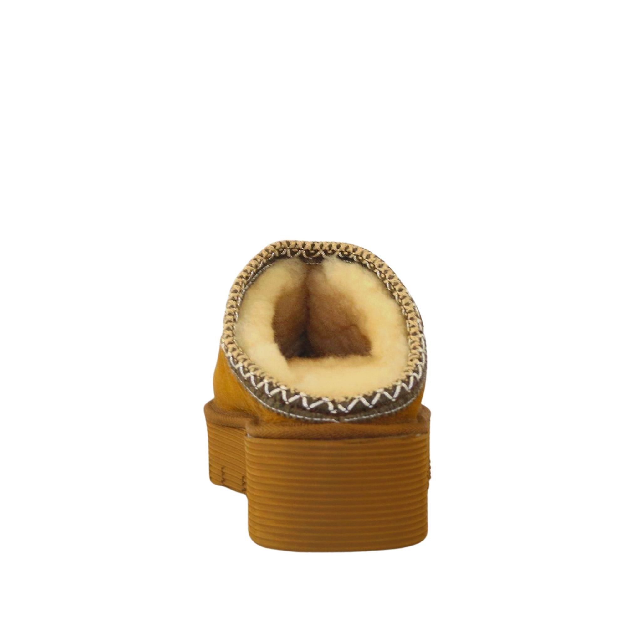 Sheepskins Downunder Platform Bobi Tazz Chestnut Chocolate Back Womens Australian Made Sheepskin UGG Slipper