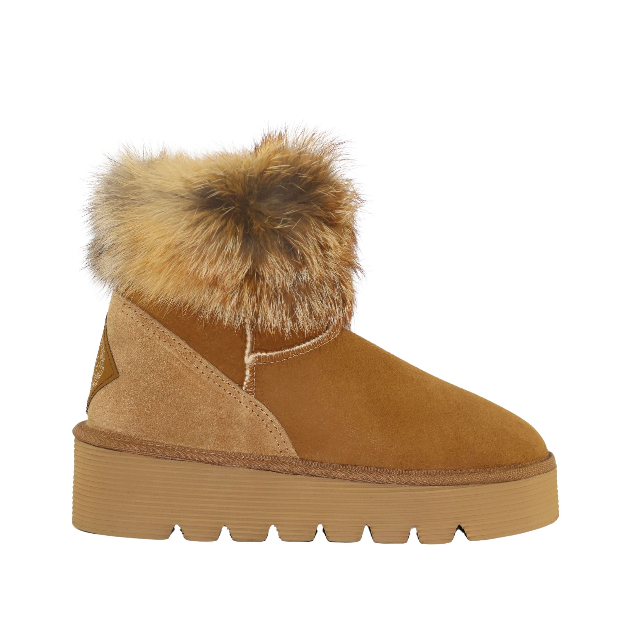Sheepskins Downunder Platform Fox Mini Side Womens Australian Made Sheepskin UGG Boot
