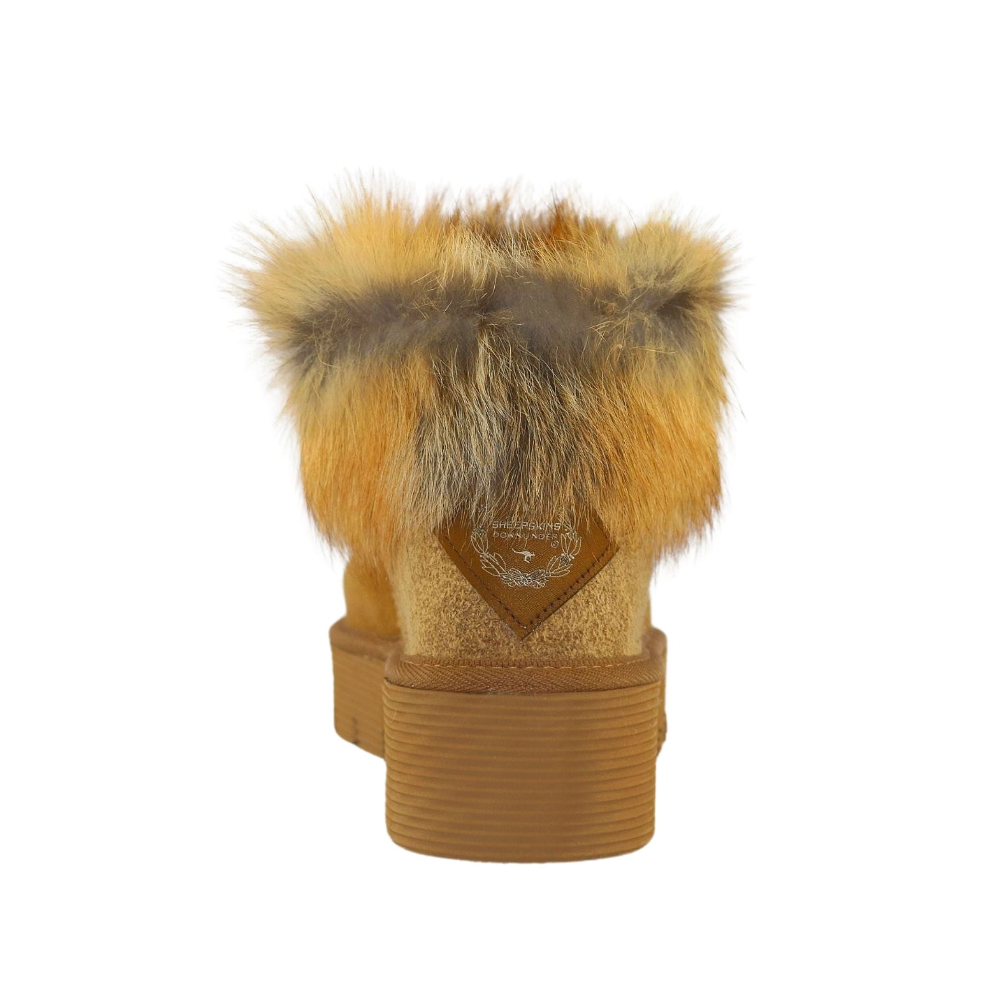 Sheepskins Downunder Platform Fox Ultra Chestnut Back Womens Australian Made Sheepskin UGG Boot