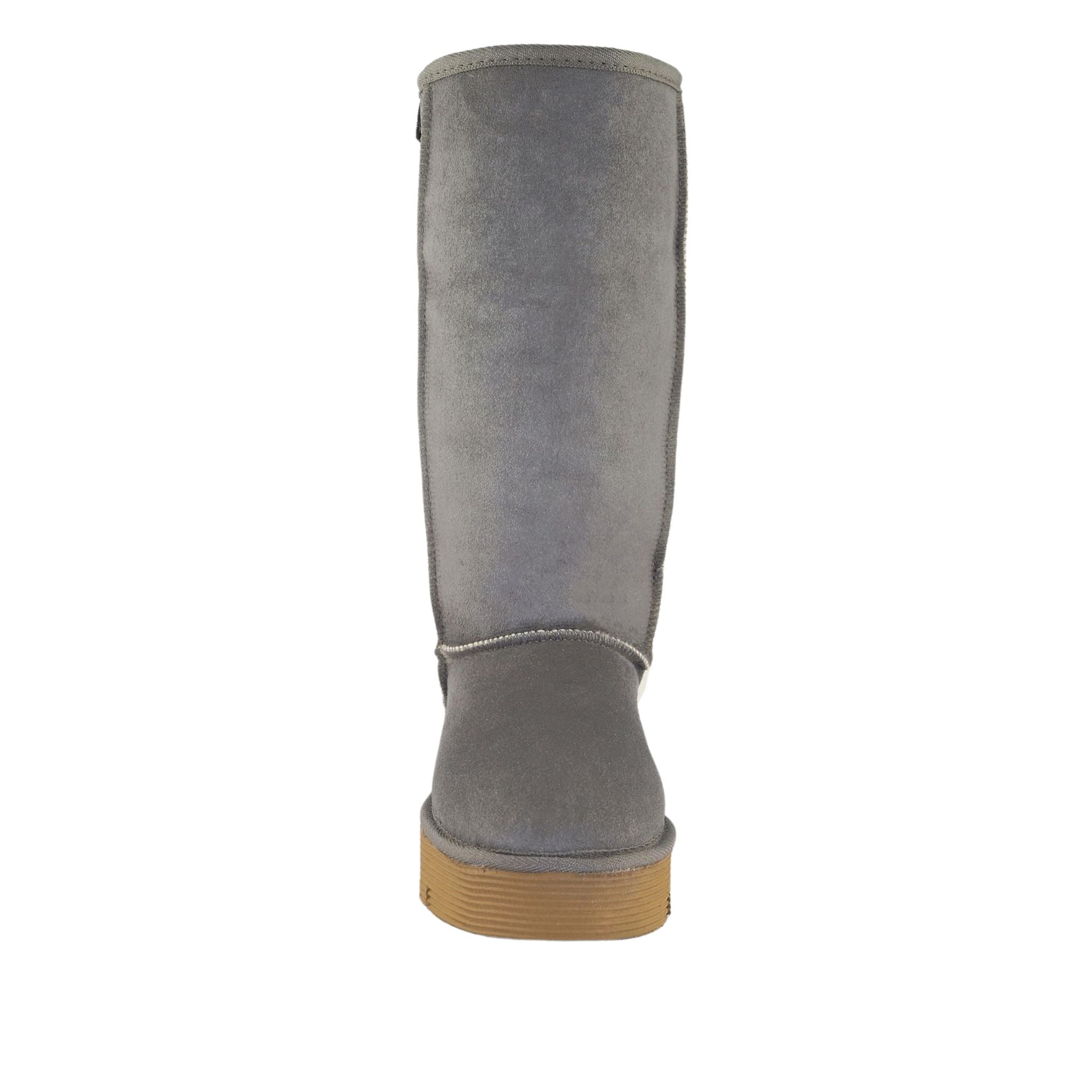 Sheepskins Downunder Platform Long Grey Front Womens Australian Made Sheepskin UGG Boot