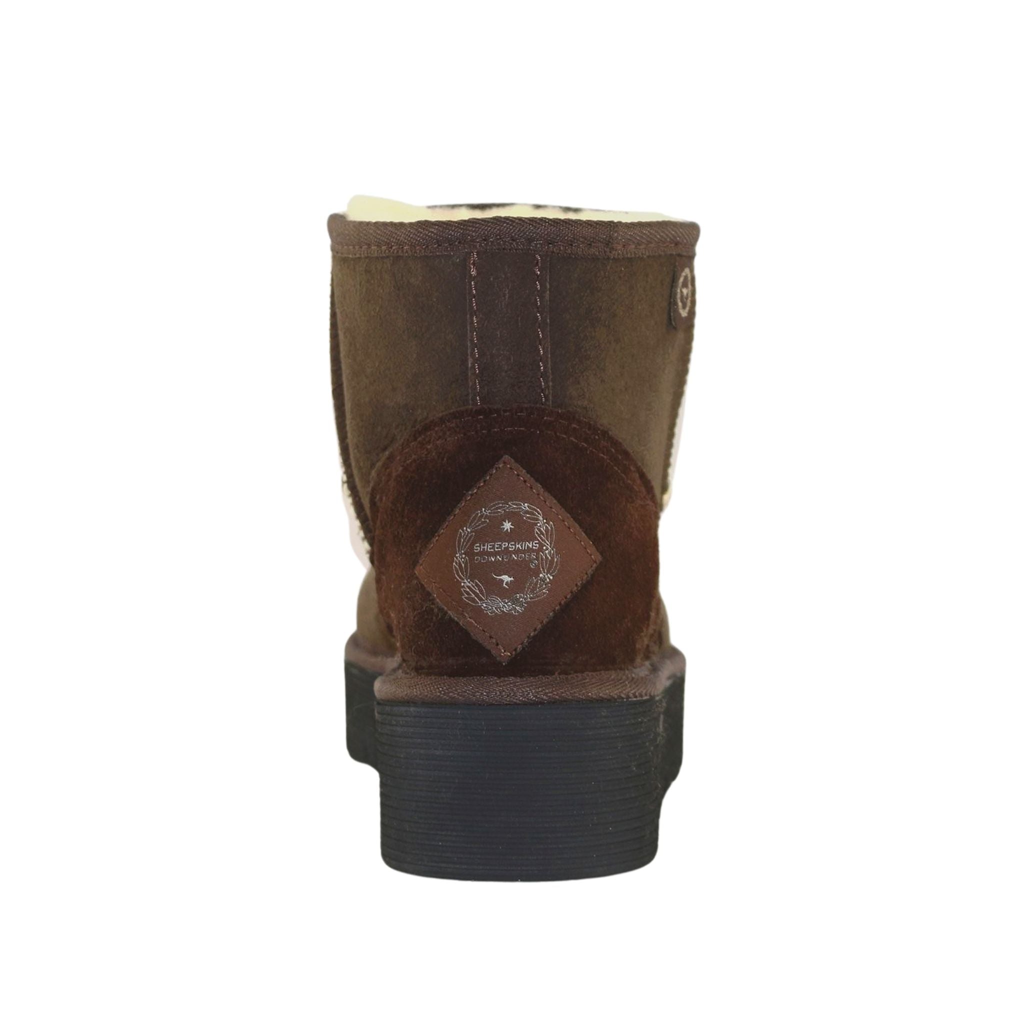 Sheepskins Downunder Platform Mini Chocolate Back Womens Australian Made Sheepskin UGG Boot