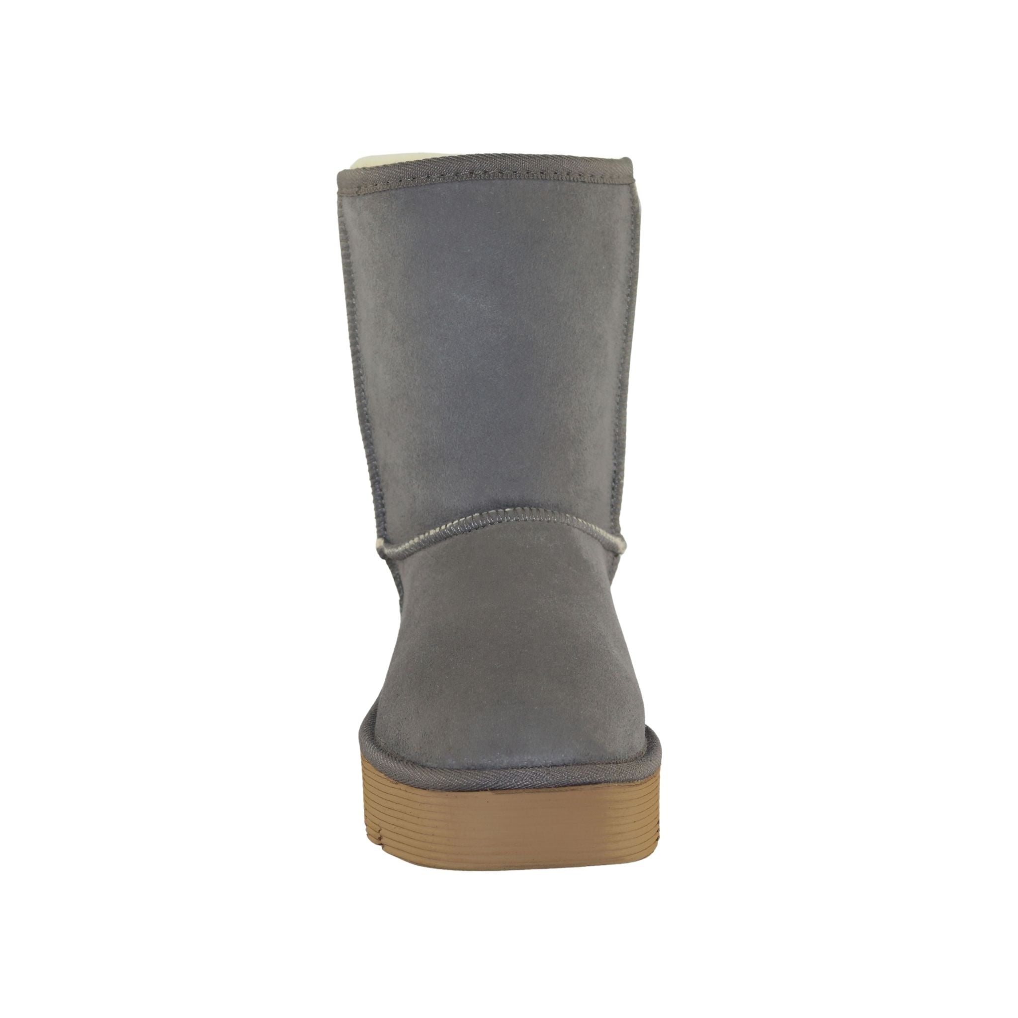 Sheepskins Downunder Platform Short Grey Front Womens Australian Made Sheepskin UGG Boot