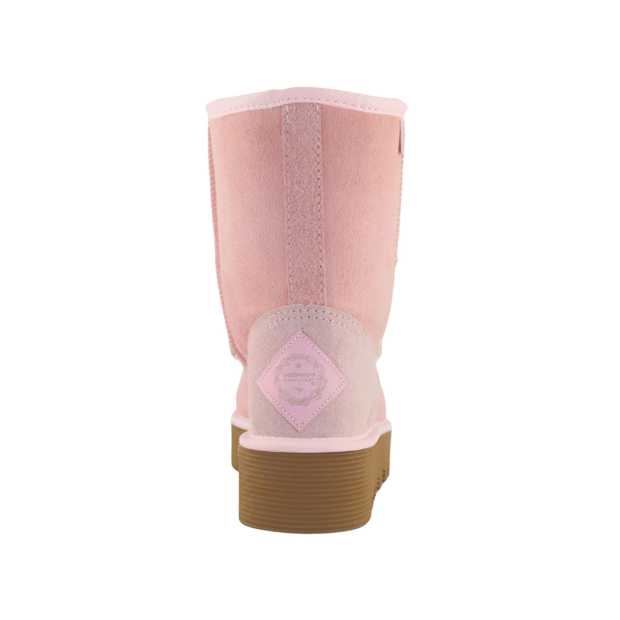 Sheepskins Downunder Platform Short Pink Back Womens Australian Made Sheepskin UGG Boot