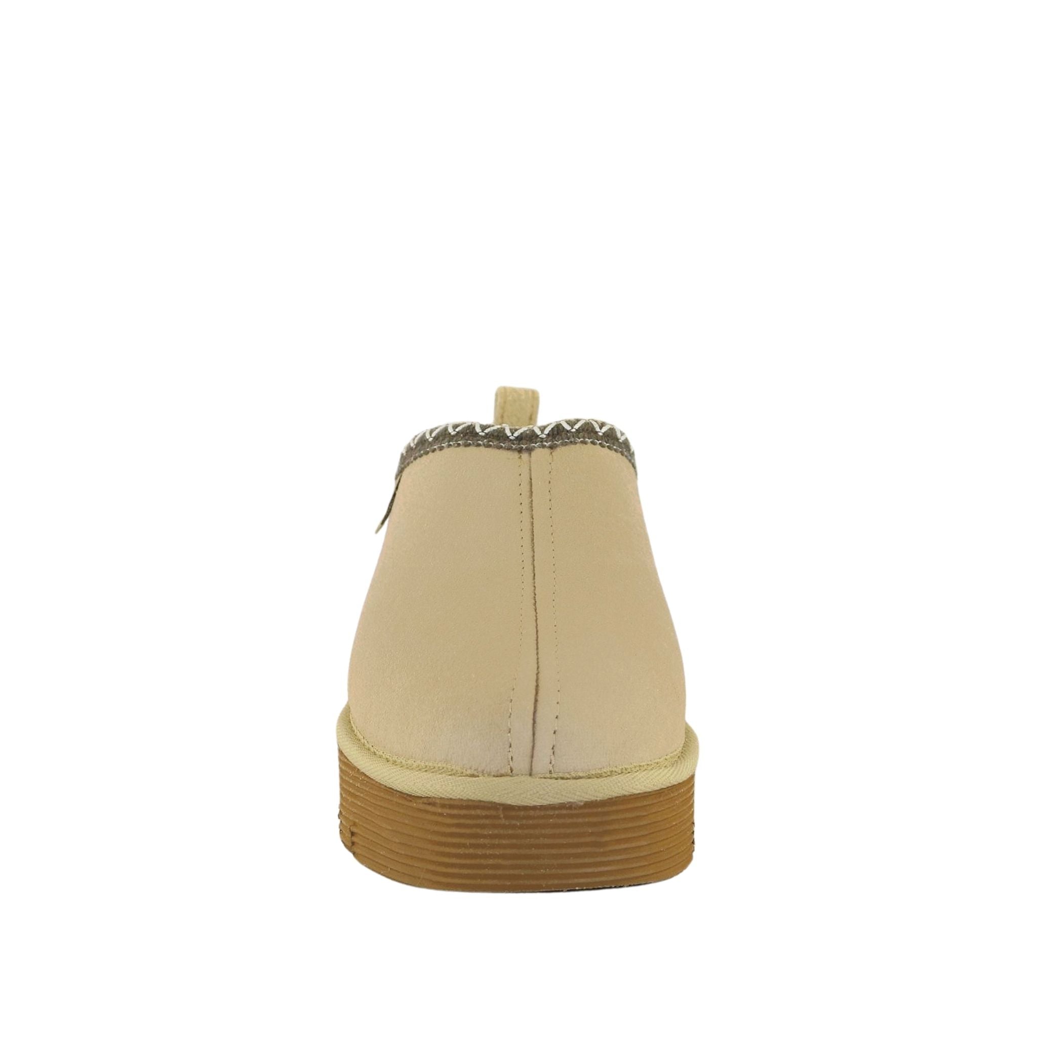 Sheepskins Downunder Platform Tasman Tazz Sand Chocolate Front Womens Australian Made Sheepskin UGG Slipper