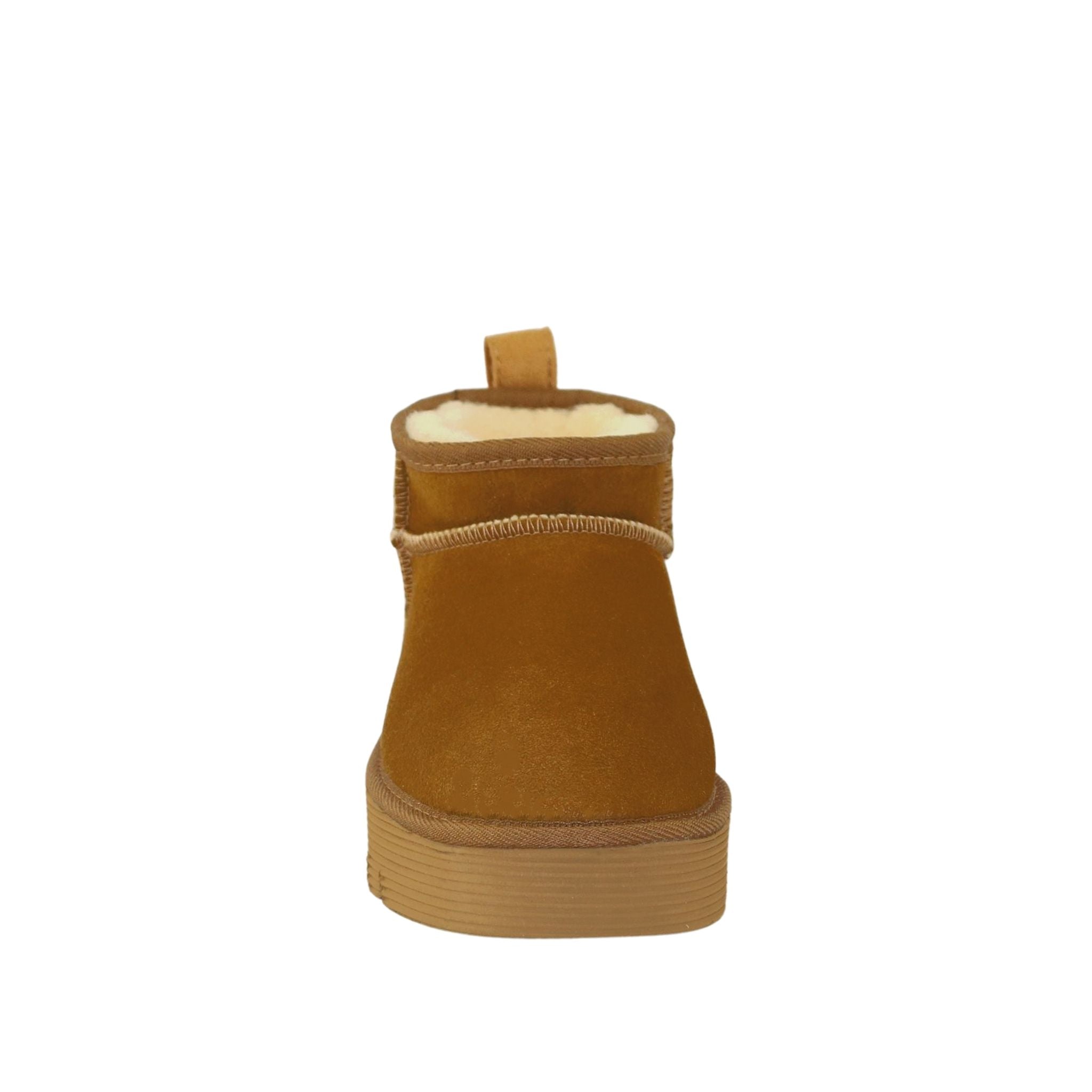 Sheepskins Downunder Platform Ultra Chestnut Front Womens Australian Made Sheepskin UGG Boot