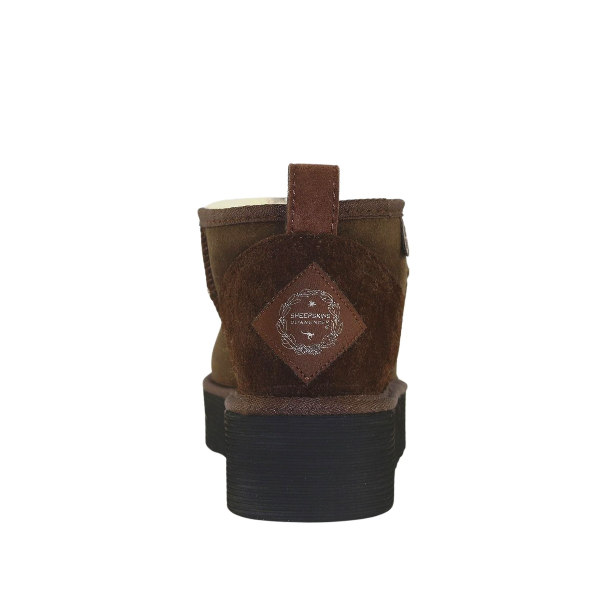 Sheepskins Downunder Platform Ultra Chocolate Back Womens Australian Made Sheepskin UGG Boot