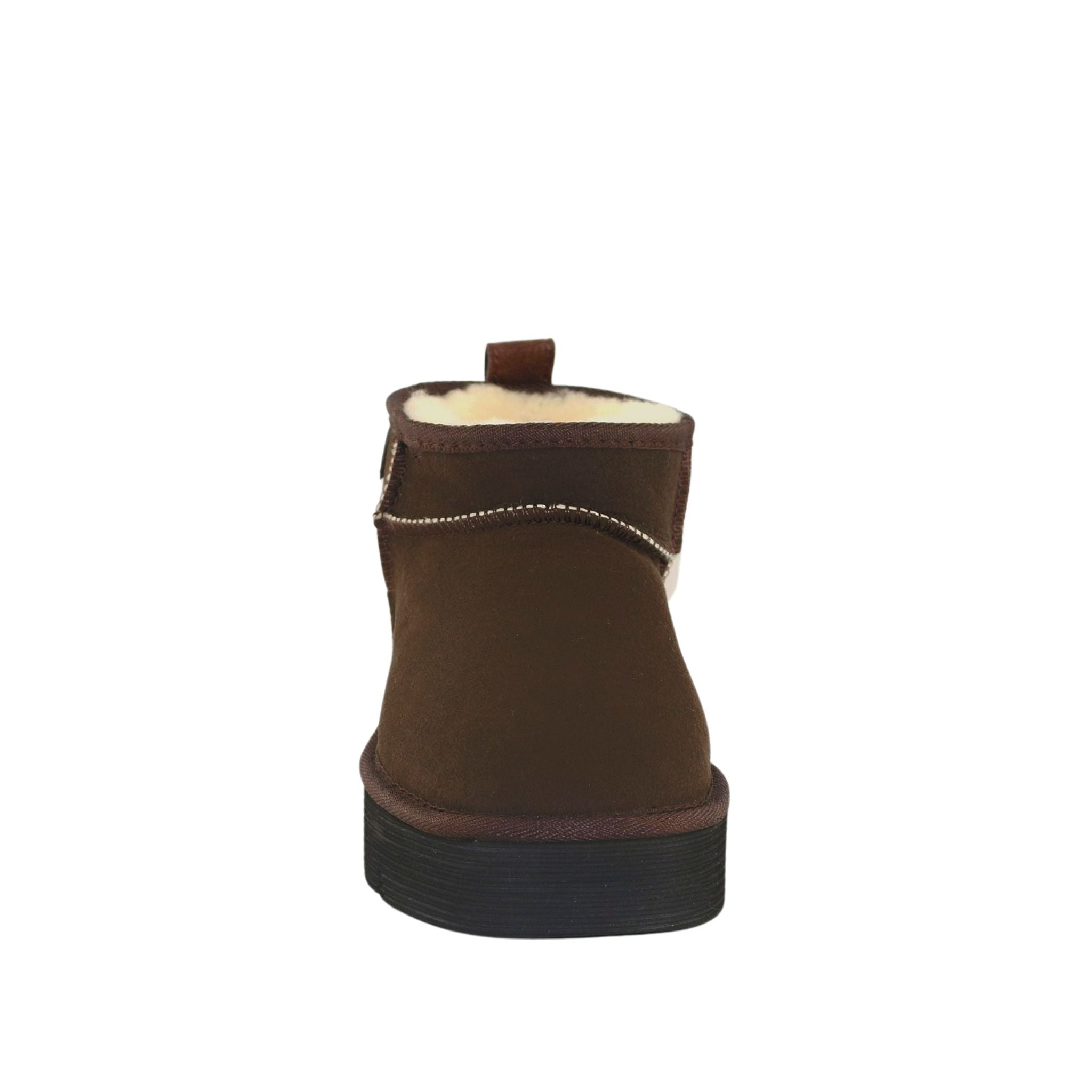 Sheepskins Downunder Platform Ultra Chocolate Front Womens Australian Made Sheepskin UGG Boot