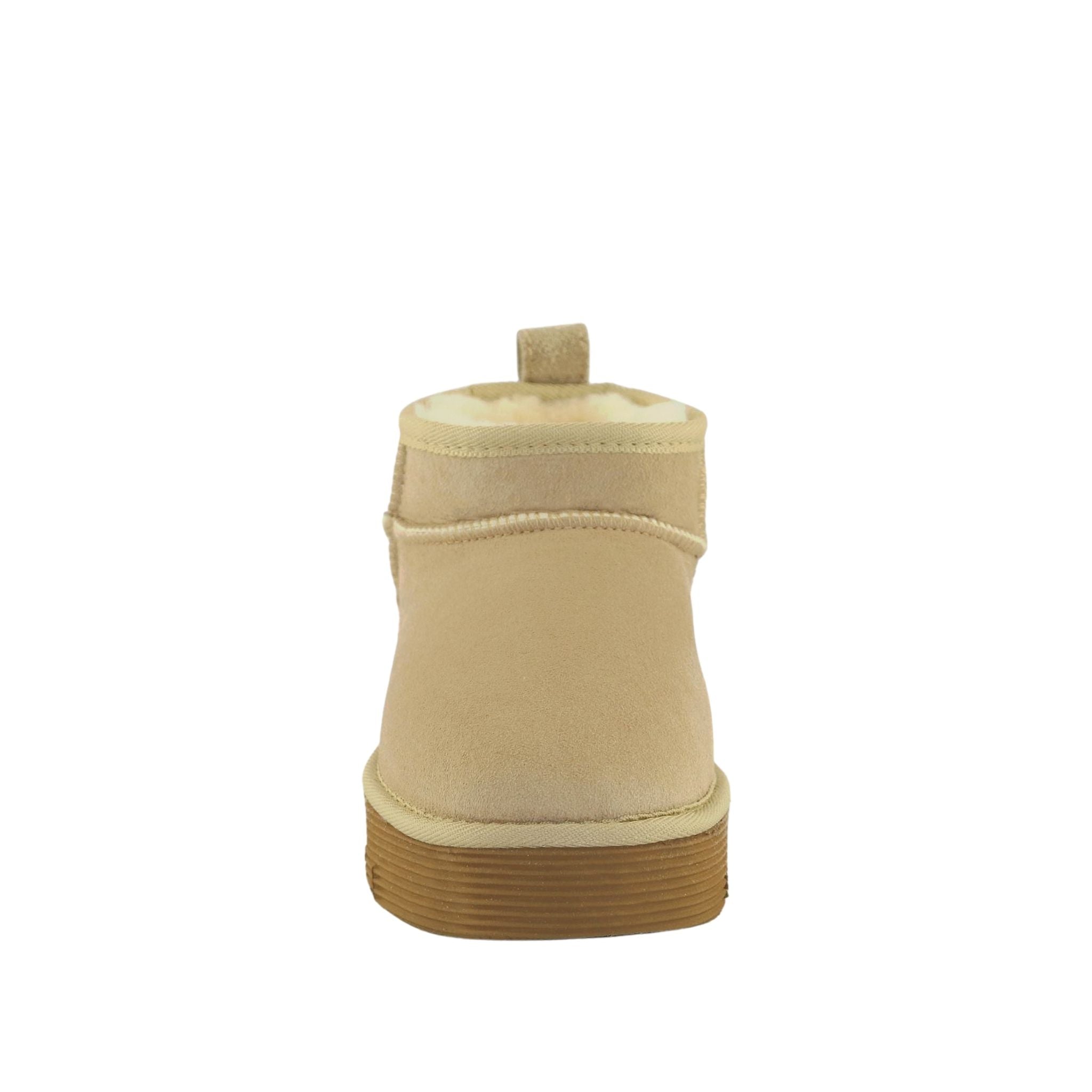 Sheepskins Downunder Platform Ultra Sand Front Womens Australian Made Sheepskin UGG Boot