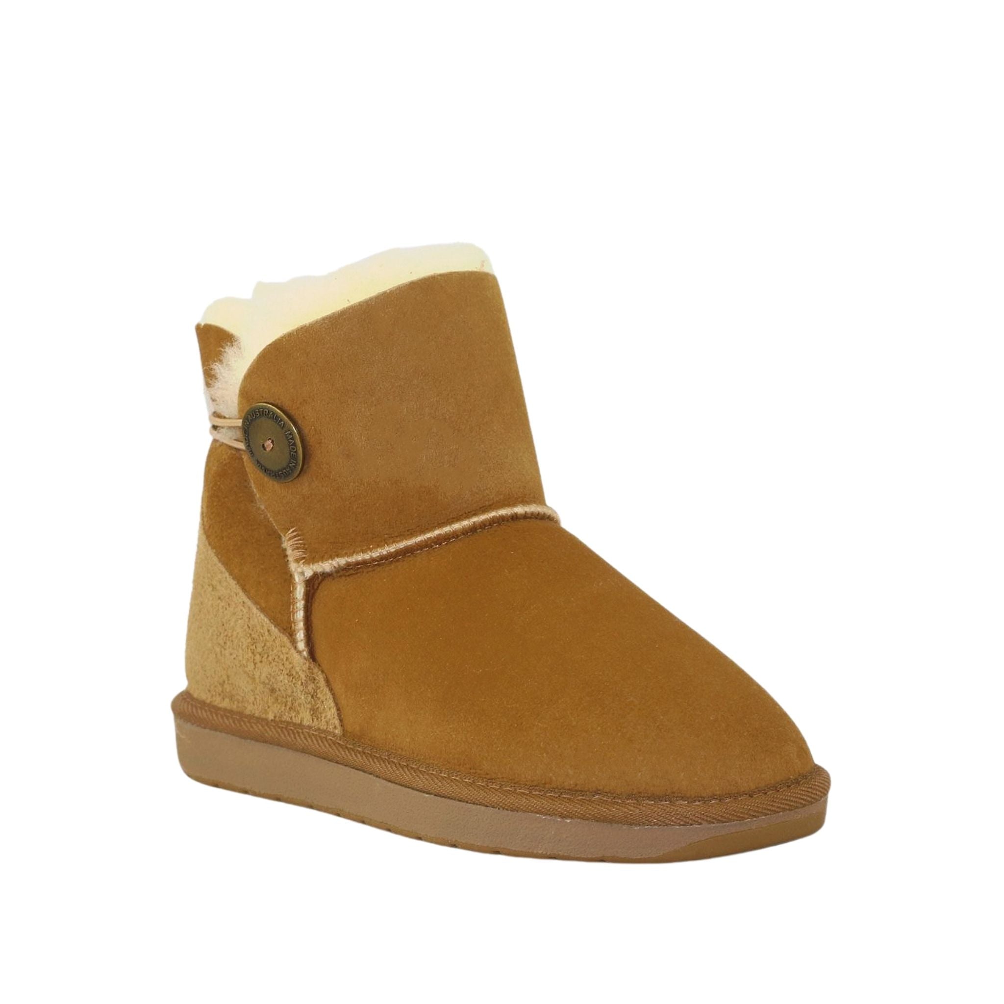 Sheepskins Downunder Premium Brighton Mini Chestnut Front 120 Womens Australian Made Sheepskin UGG Boot