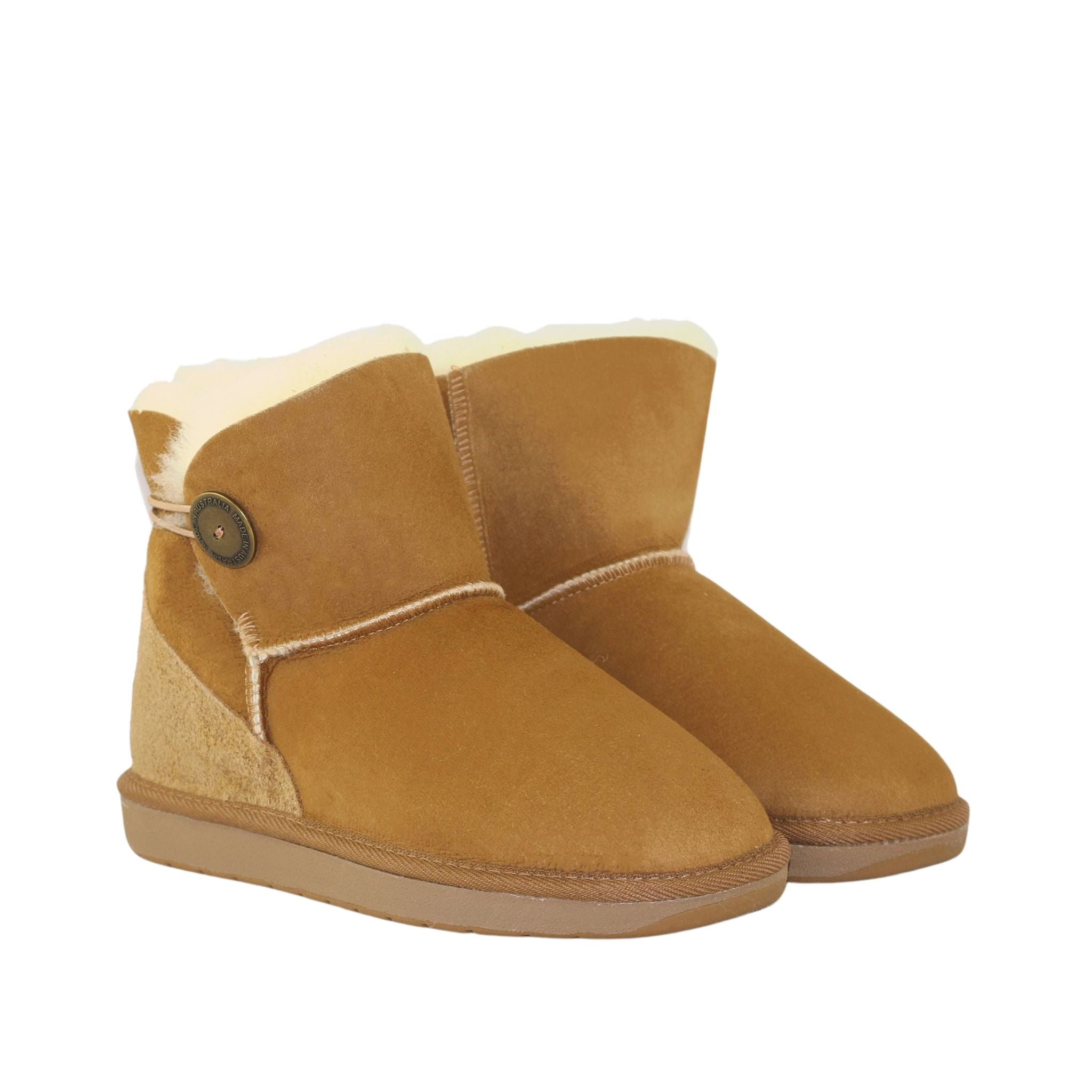 Sheepskins Downunder Premium Brighton Mini Chestnut Pairs Front Womens Australian Made Sheepskin UGG Boot