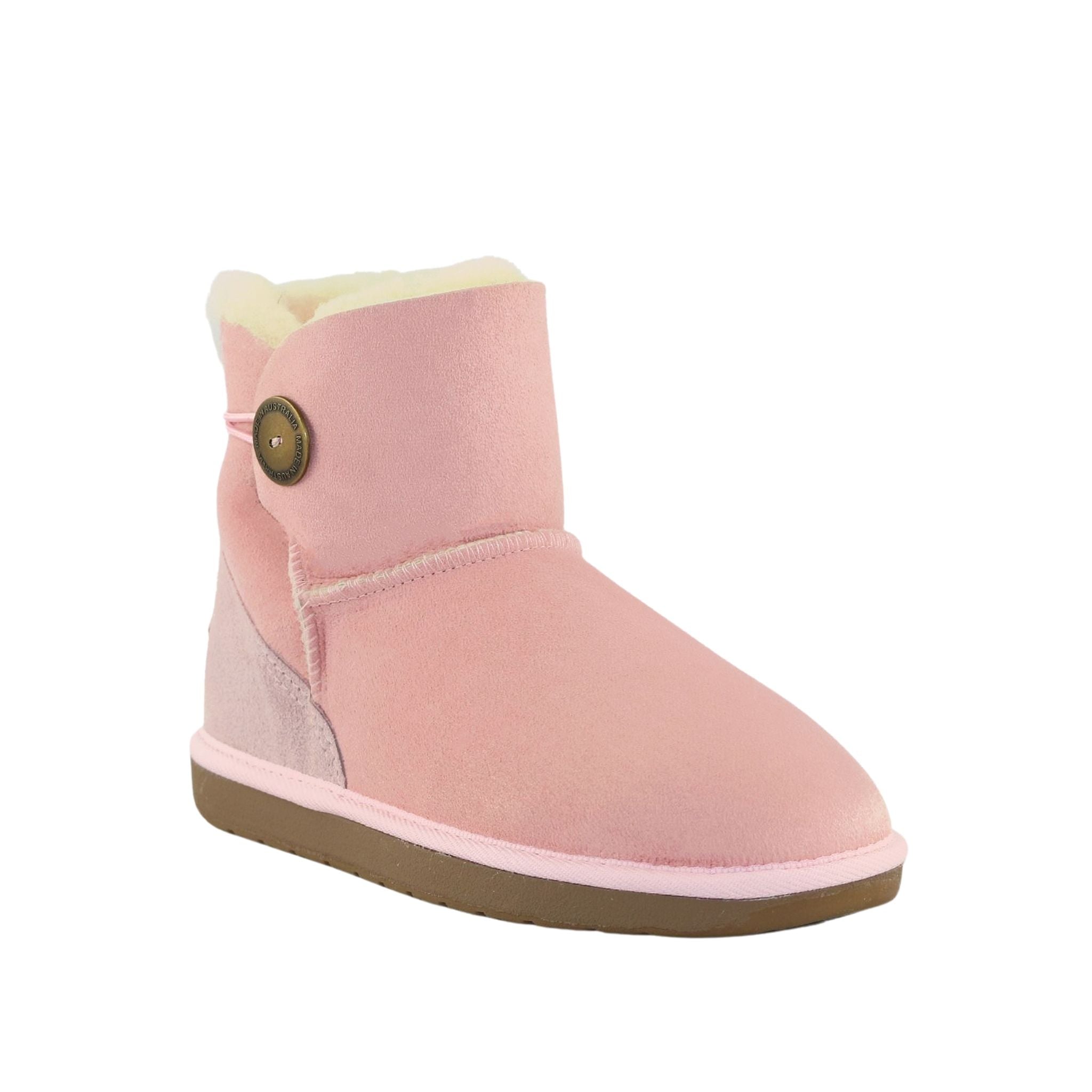 Sheepskins Downunder Premium Brighton Mini Pink Front 120 Womens Australian Made Sheepskin UGG Boot