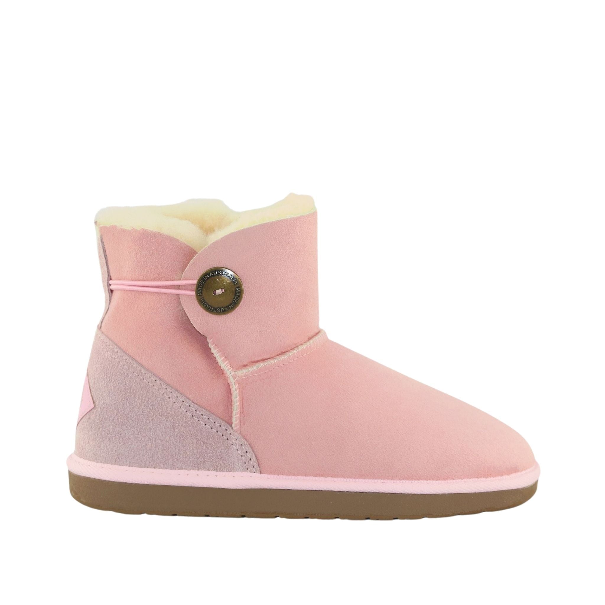 Sheepskins Downunder Premium Brighton Mini Pink Side Womens Australian Made Sheepskin UGG Boot