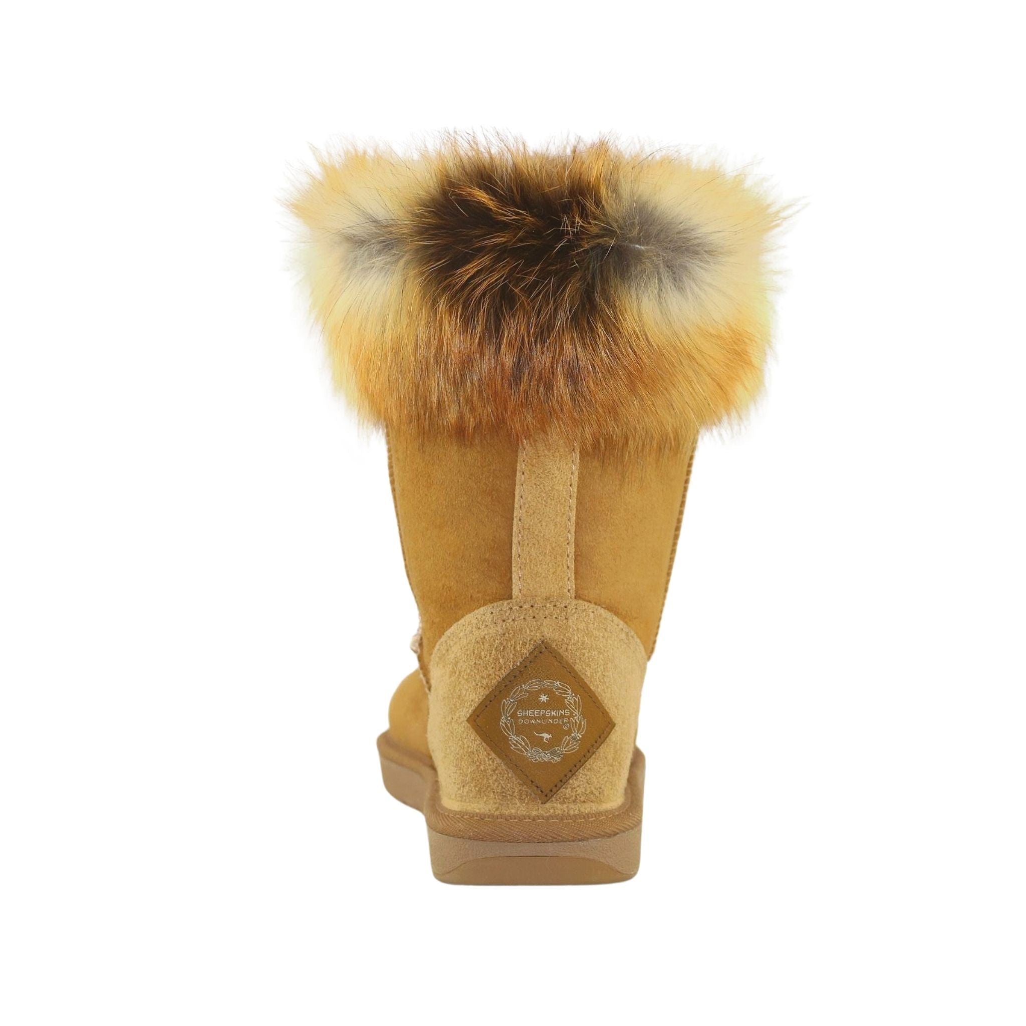 Sheepskins Downunder Premium Fox Short Chestnut Back Womens Australian Made Sheepskin UGG Boot