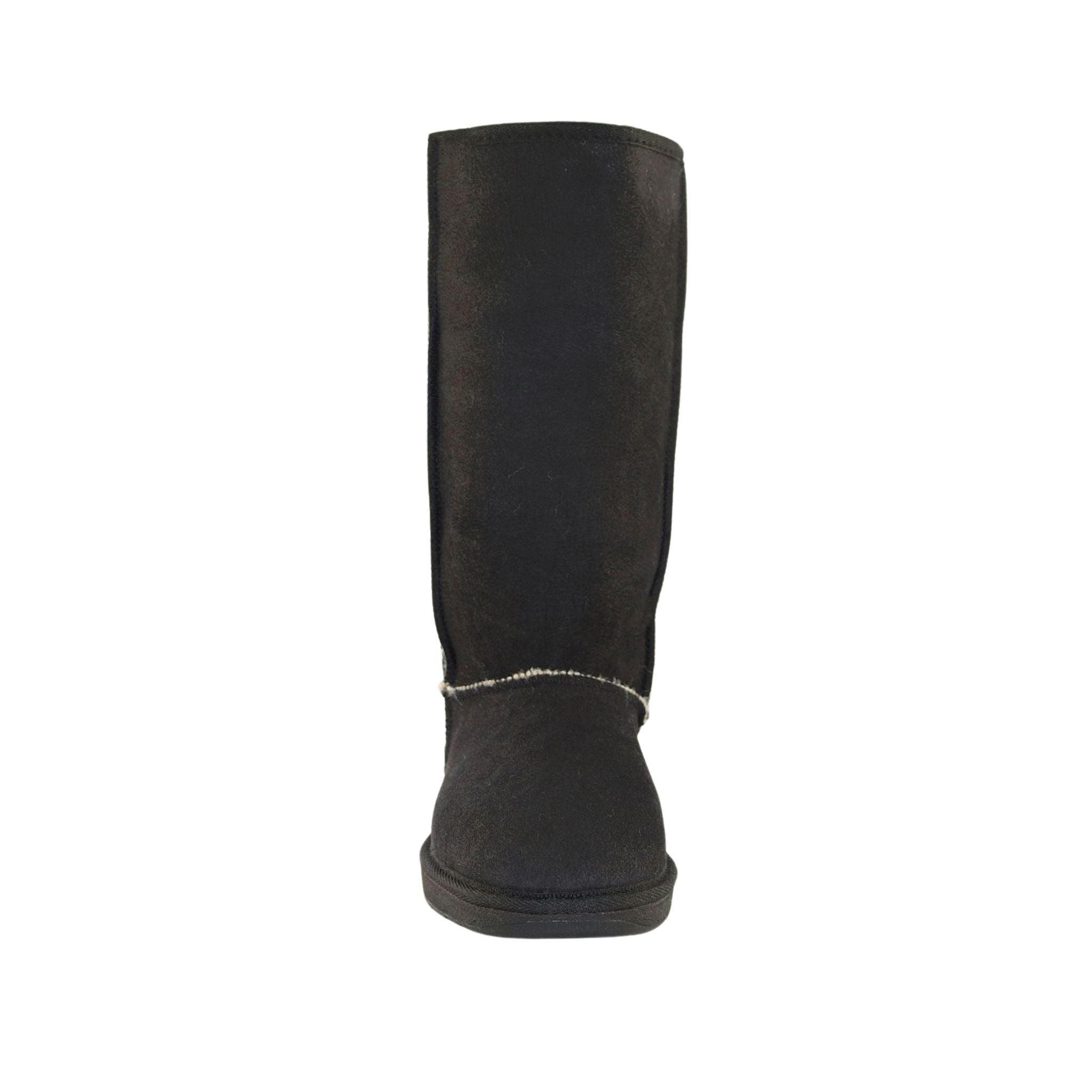 Sheepskins Downunder Premium Long Black Front Womens Australian Made Sheepskin UGG Boot