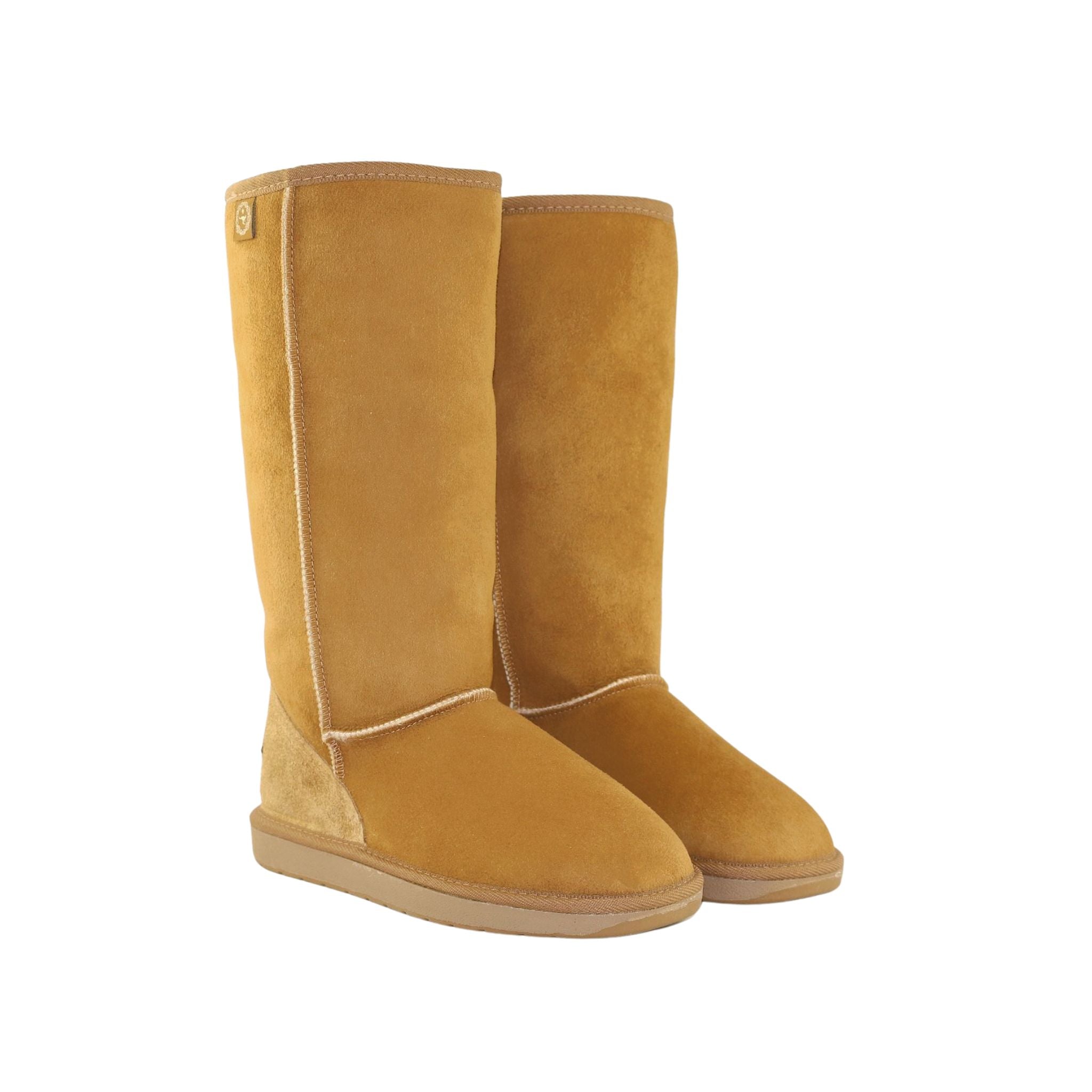 Sheepskins Downunder Premium Long Chestnut Pairs Front Womens Australian Made Sheepskin UGG Boot