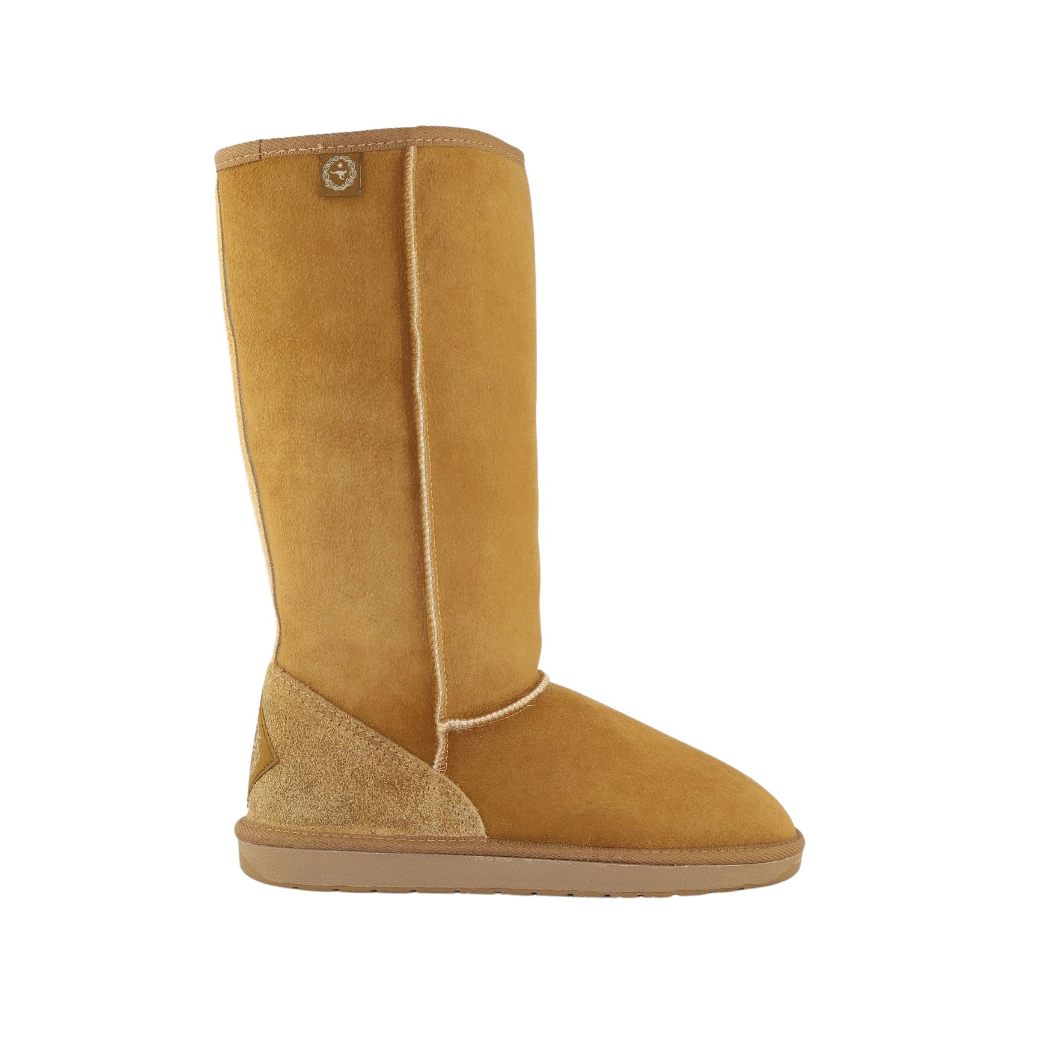 Sheepskins Downunder Premium Long Chestnut Side Womens Australian Made Sheepskin UGG Boot