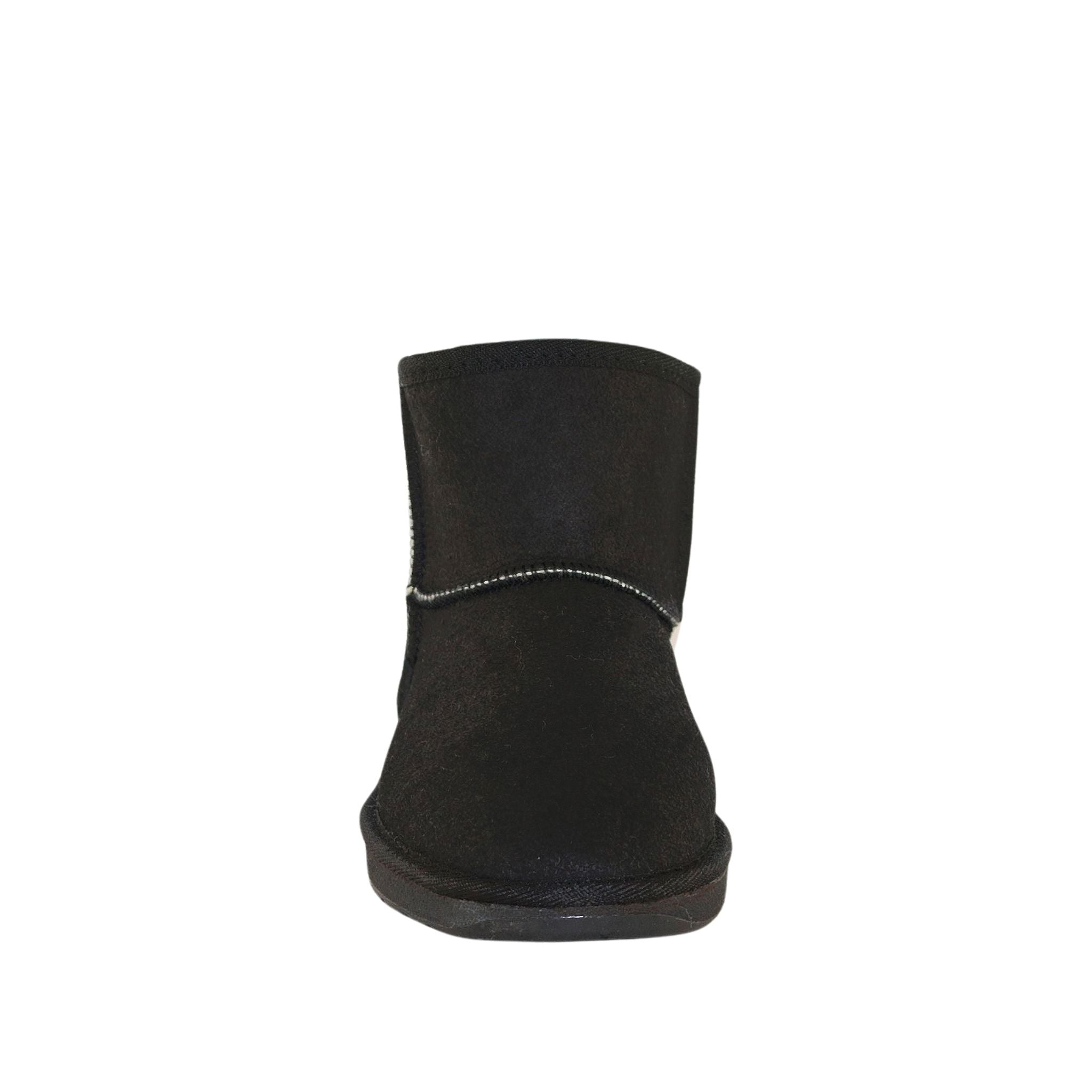 Sheepskins Downunder Premium Mini Black Front Womens Australian Made Sheepskin UGG Boot