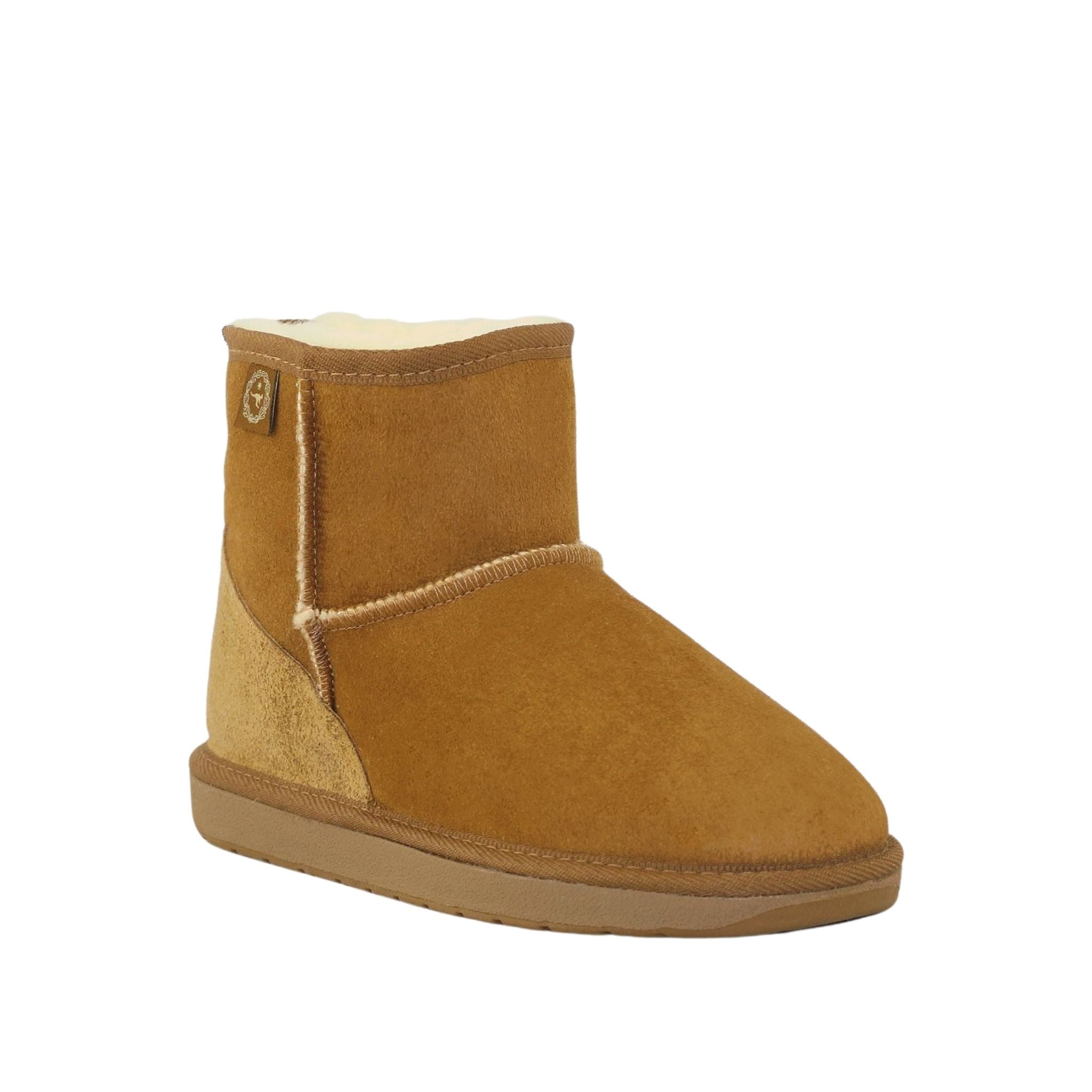 Sheepskins Downunder Premium Mini Chestnut Front 120 Womens Australian Made Sheepskin UGG Boot