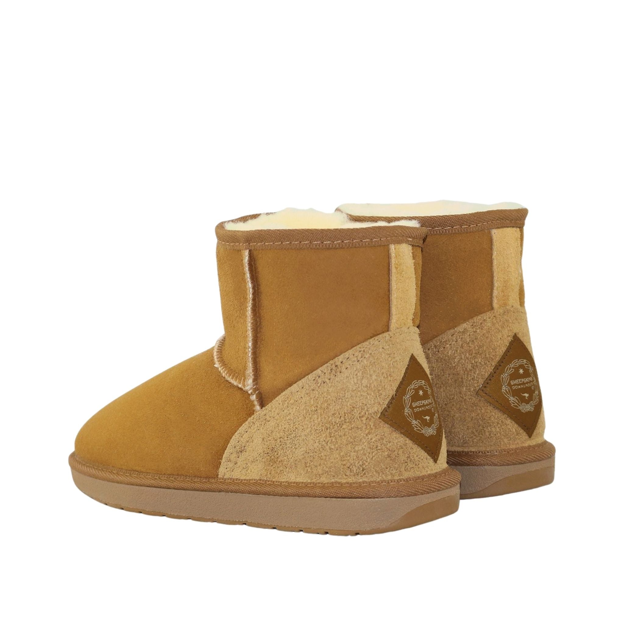 Sheepskins Downunder Premium Mini Chestnut Pairs Back Mens Australian Made Sheepskin UGG Boot