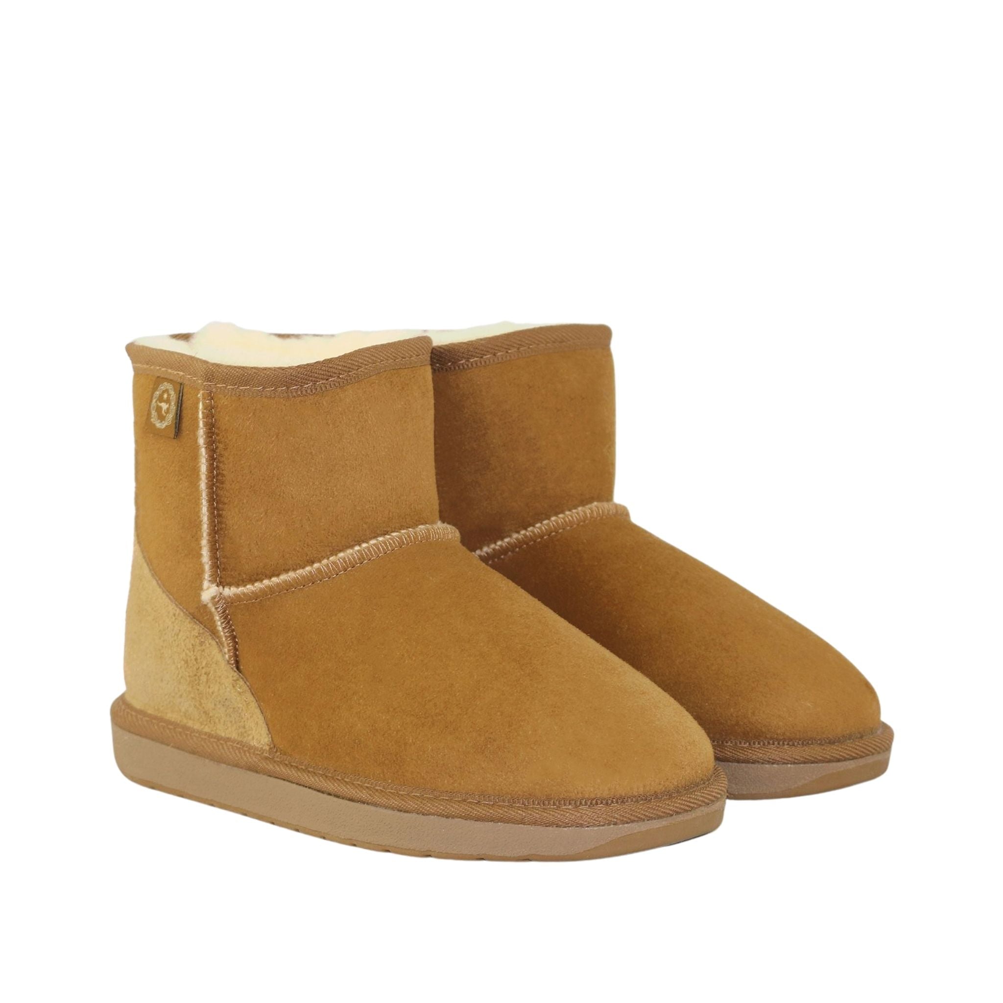 Sheepskins Downunder Premium Mini Chestnut Pairs Front Womens Australian Made Sheepskin UGG Boot