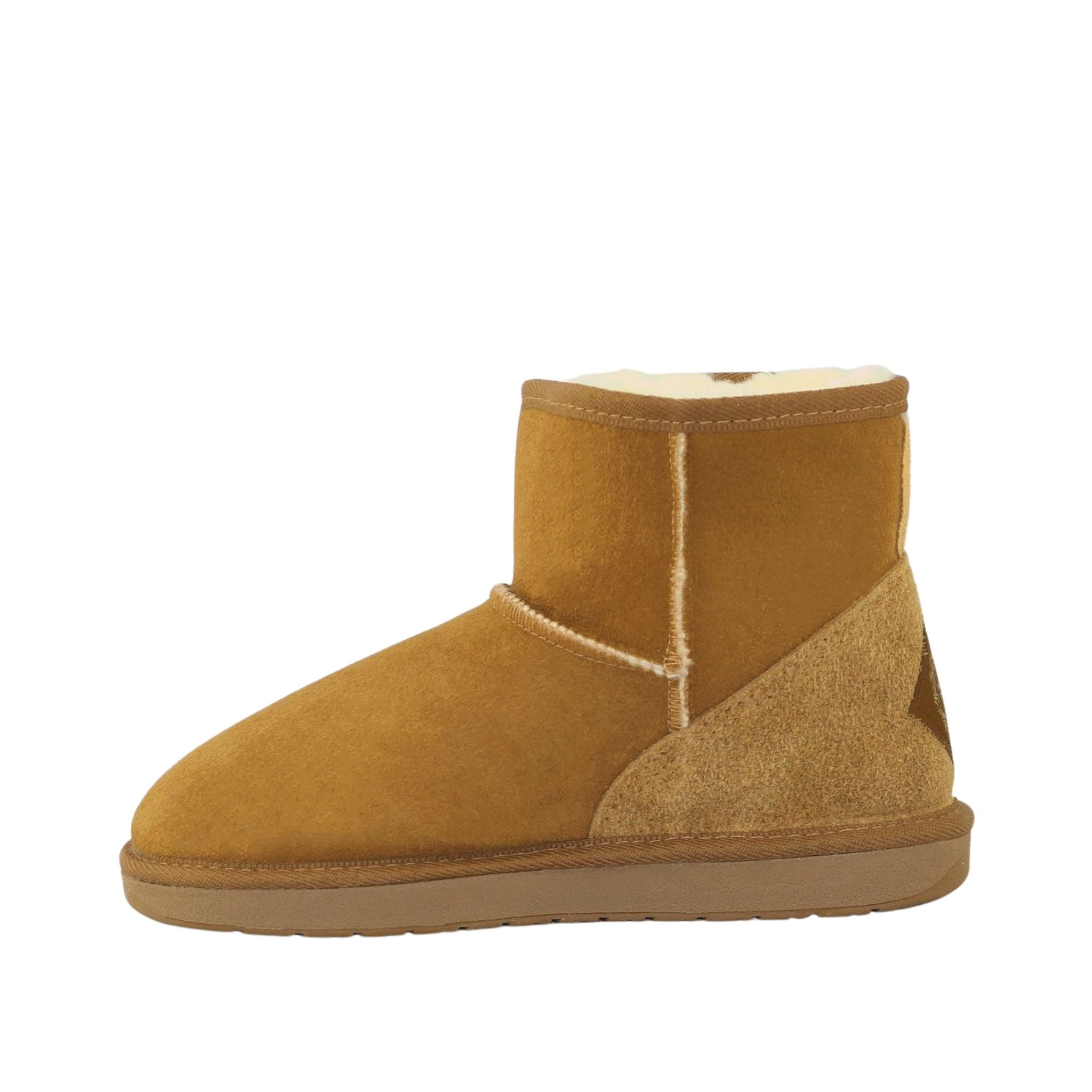 Sheepskins Downunder Premium Mini Chestnut Side Inner Womens Australian Made Sheepskin UGG Boot