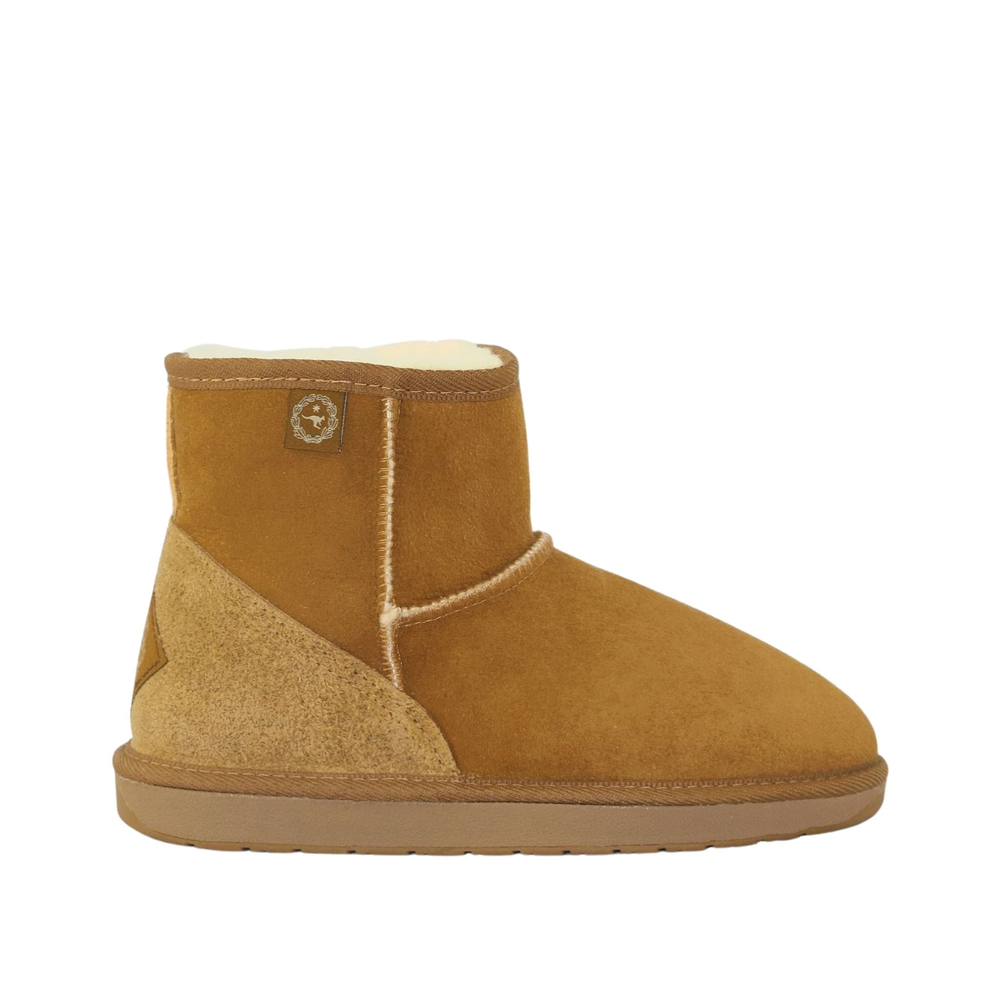 Sheepskins Downunder Premium Mini Chestnut Side Womens Australian Made Sheepskin UGG Boot