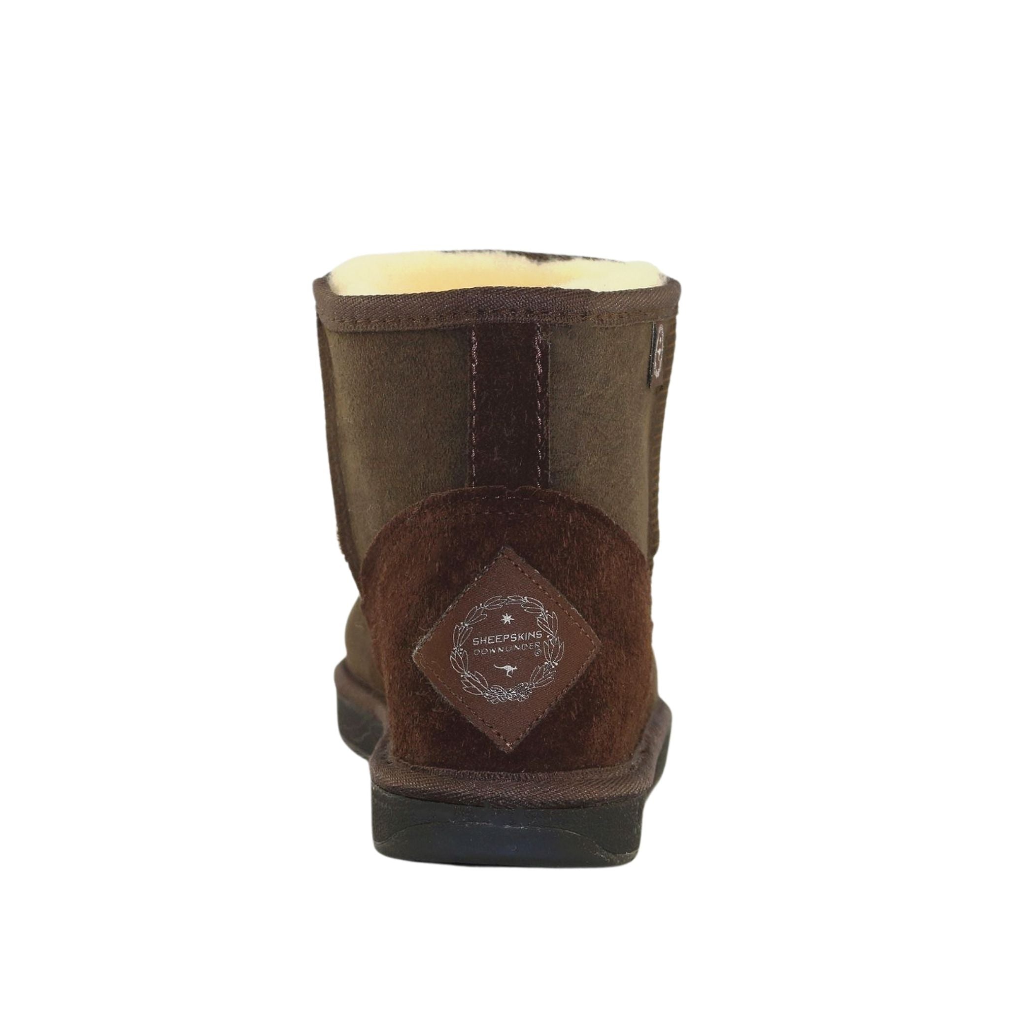 Sheepskins Downunder Premium Mini Chocolate Back Womens Australian Made Sheepskin UGG Boot