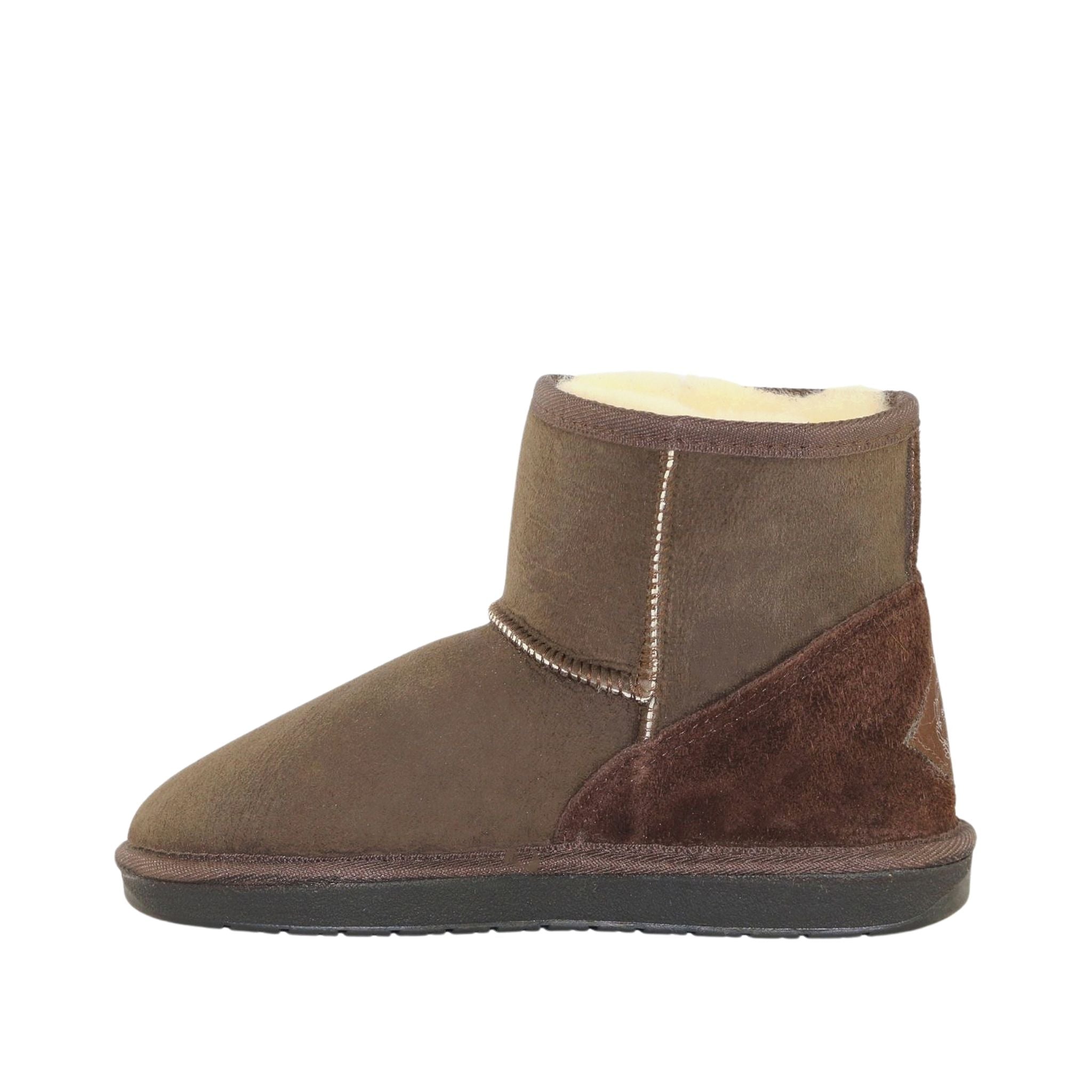 Sheepskins Downunder Premium Mini Chocolate Side Inner Mens Australian Made Sheepskin UGG Boot
