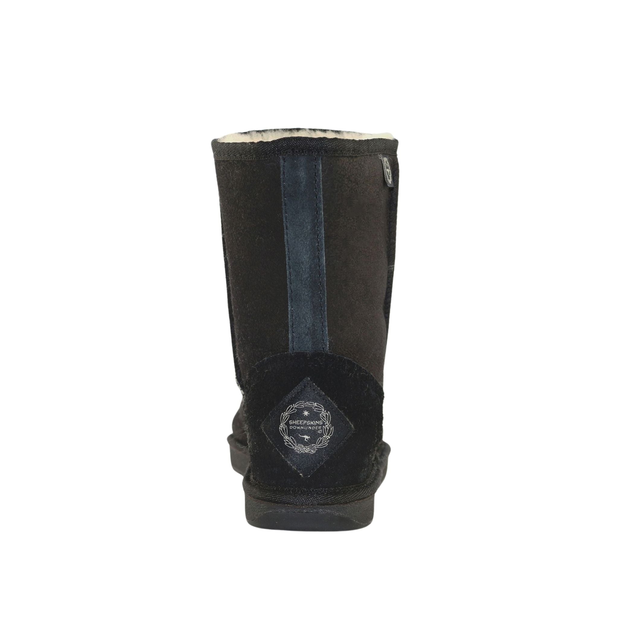 Sheepskins Downunder Premium Short Black Back Womens Australian Made Sheepskin UGG Boot