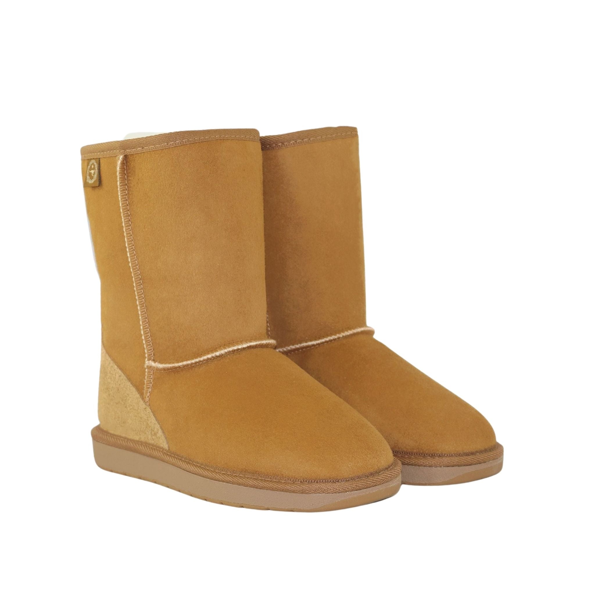 Sheepskins Downunder Premium Short Chestnut Pairs Front Womens Australian Made Sheepskin UGG Boot