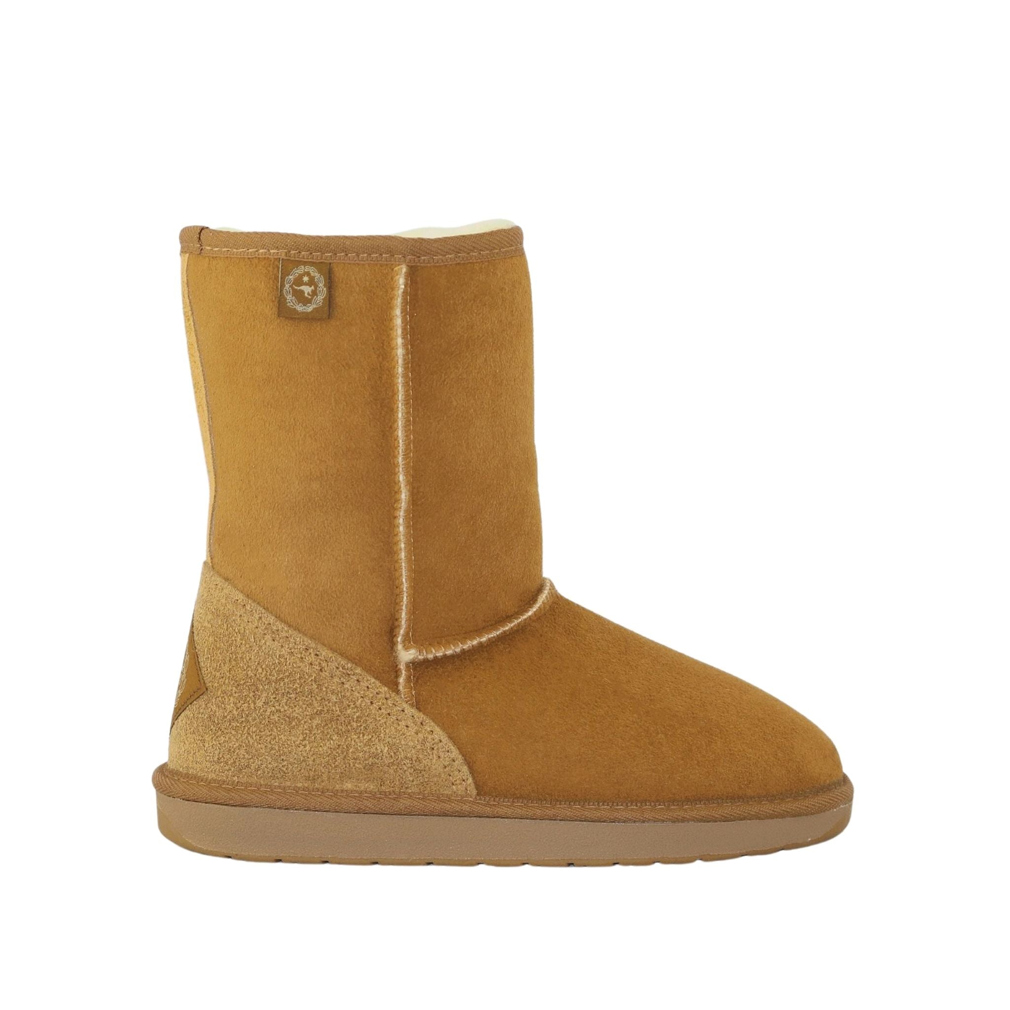 Sheepskins Downunder Premium Short Chestnut Side Mens Australian Made Sheepskin UGG Boot