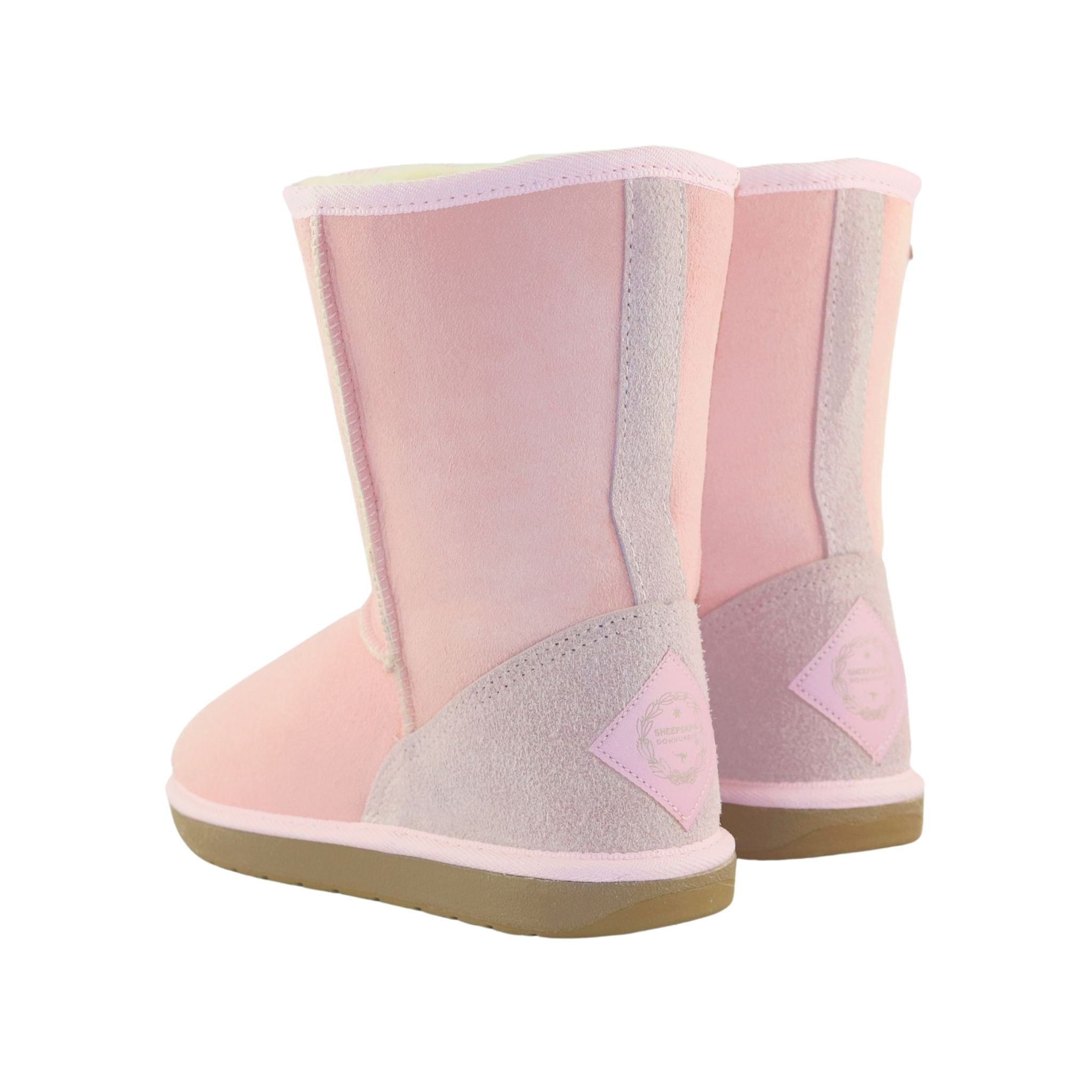 Sheepskins Downunder Premium Short Pink Pairs Back Womens Australian Made Sheepskin UGG Boot