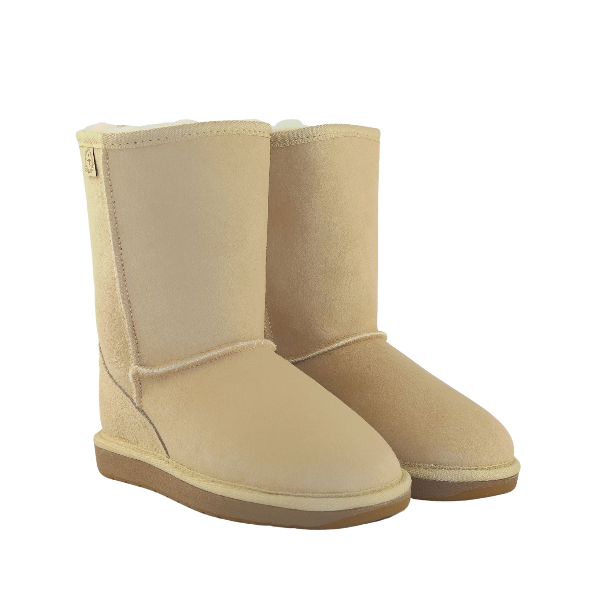 Sheepskins Downunder Premium Short Sand Pairs Front Womens Australian Made Sheepskin UGG Boot
