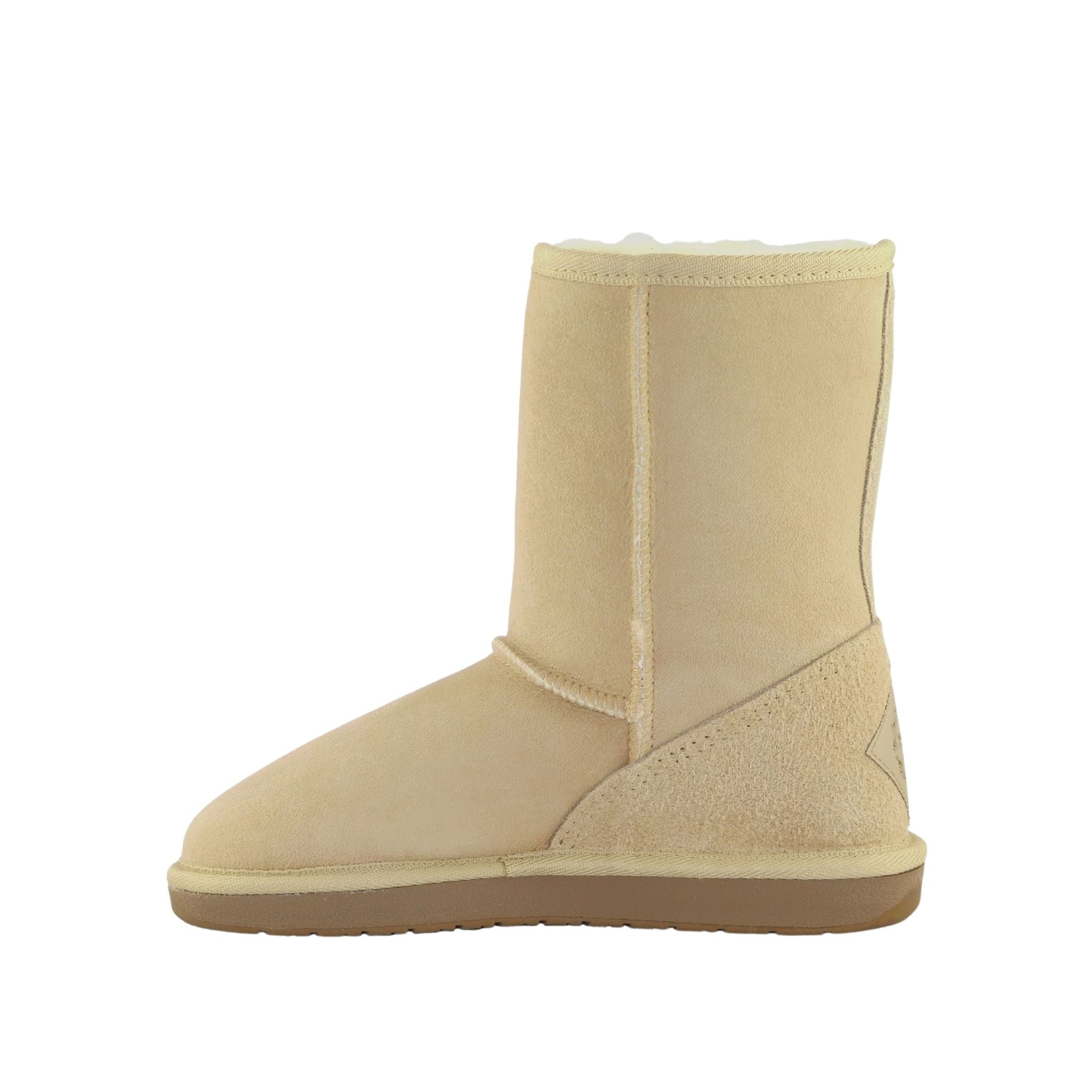 Sheepskins Downunder Premium Short Sand Side Inner Womens Australian Made Sheepskin UGG Boot