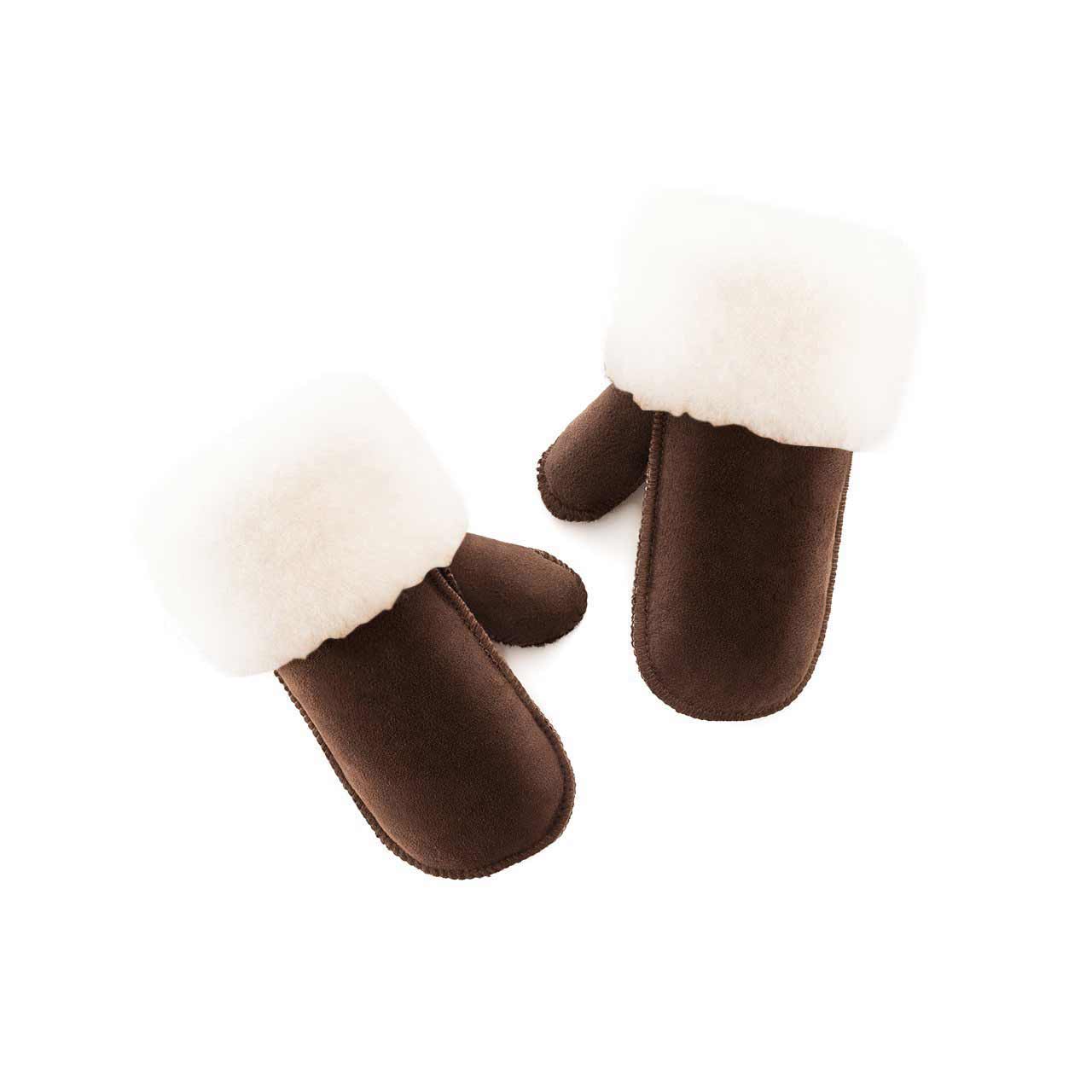 Mittens - Chocolate - Sheepskins Downunder